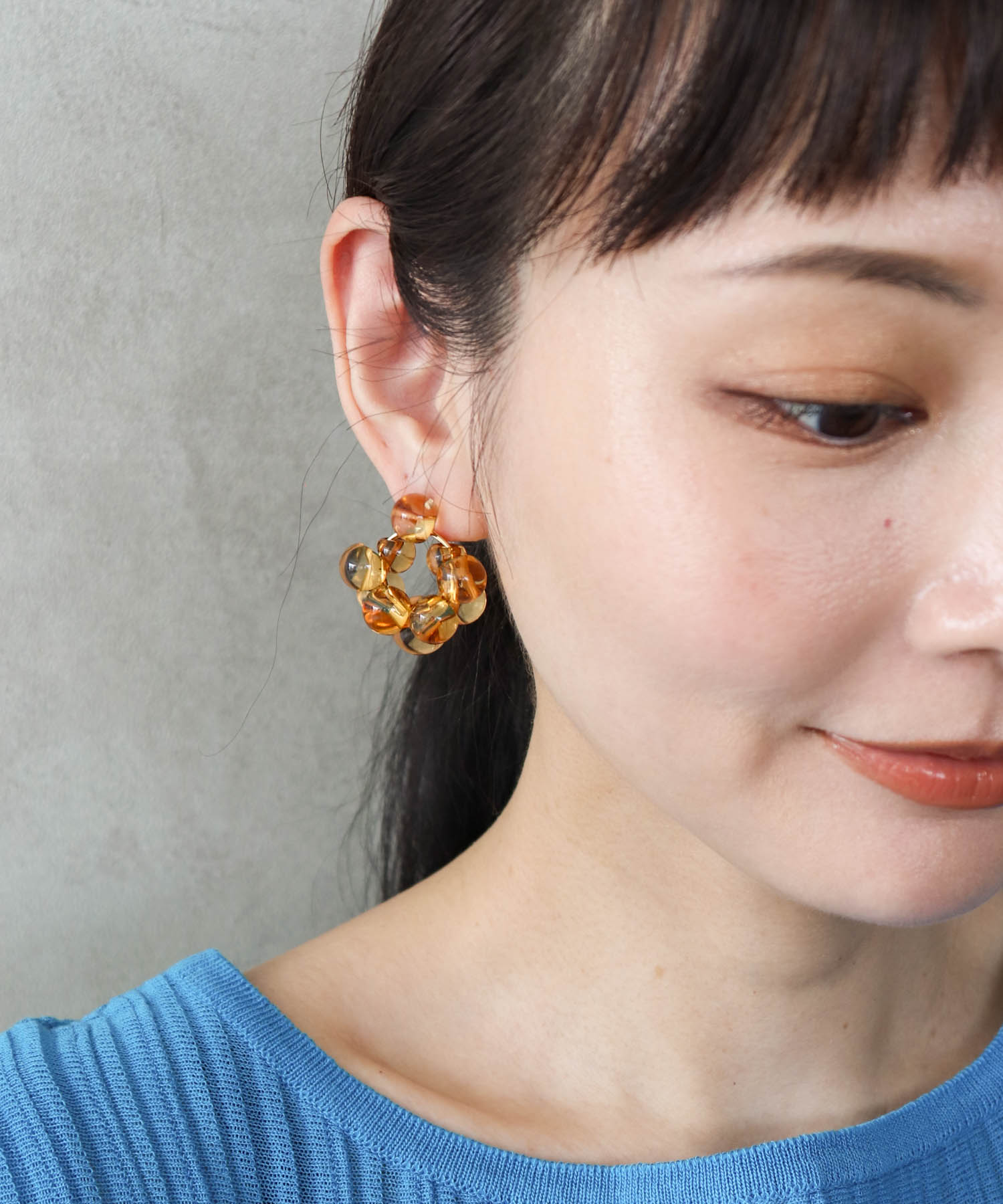 バブルリングクリアピアス