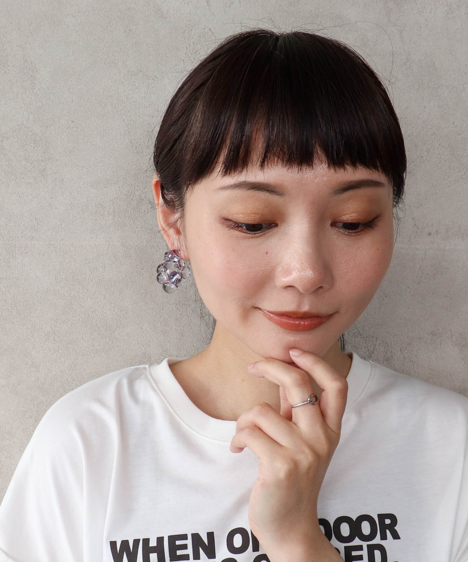 バブルリングクリアピアス