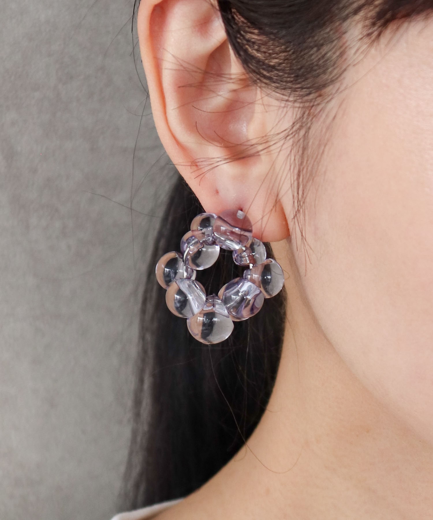 バブルリングクリアピアス