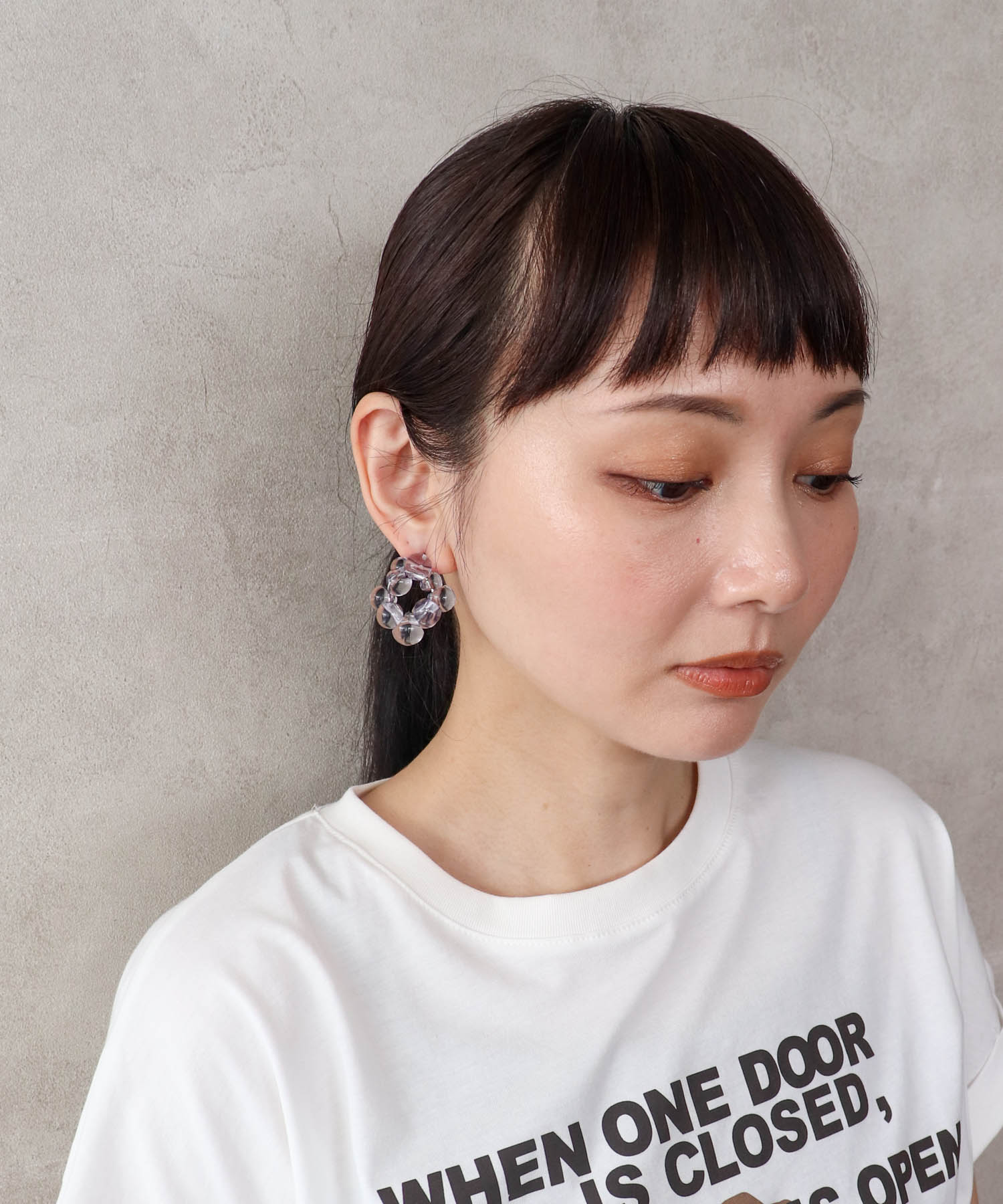 バブルリングクリアピアス