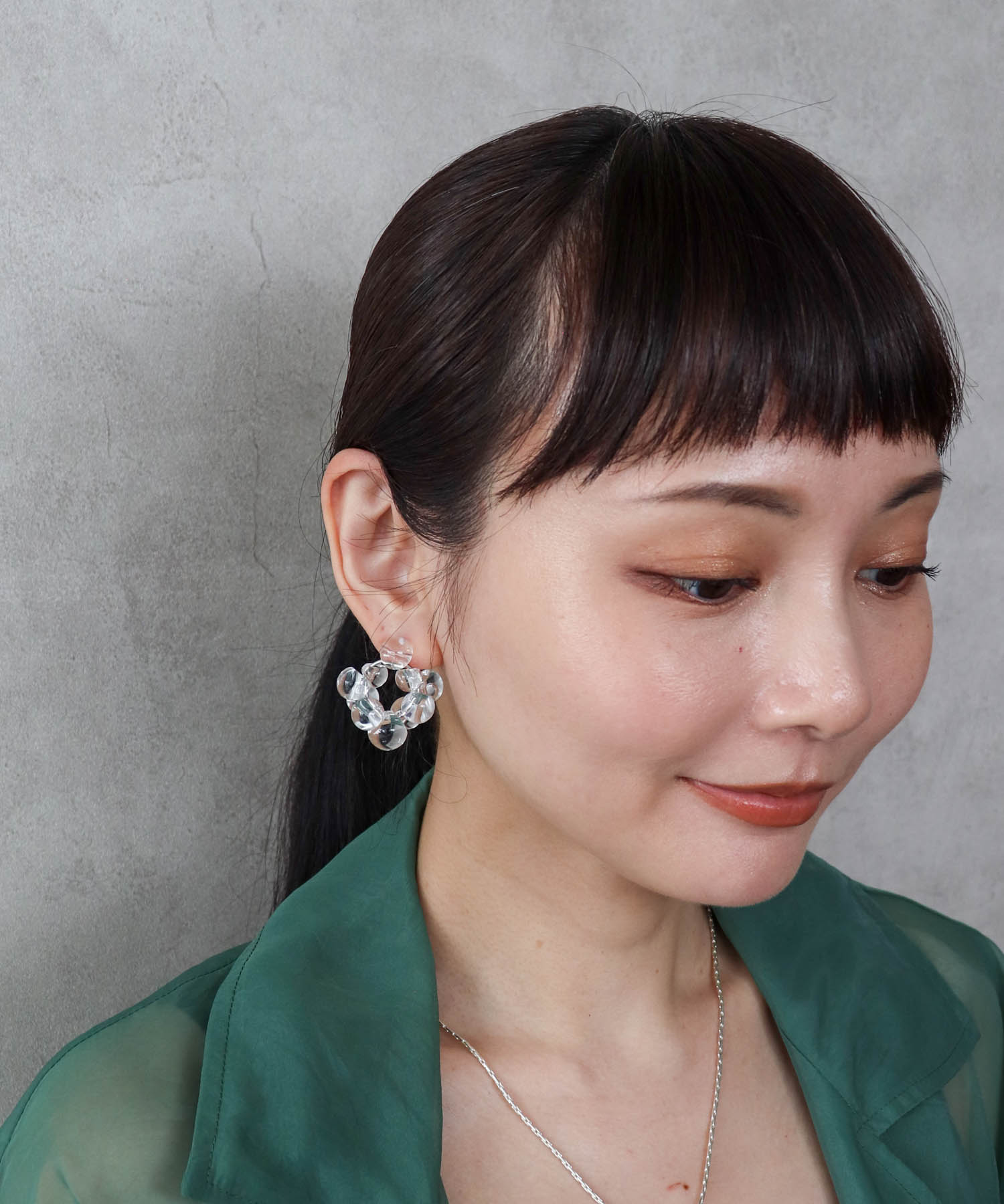 バブルリングクリアピアス