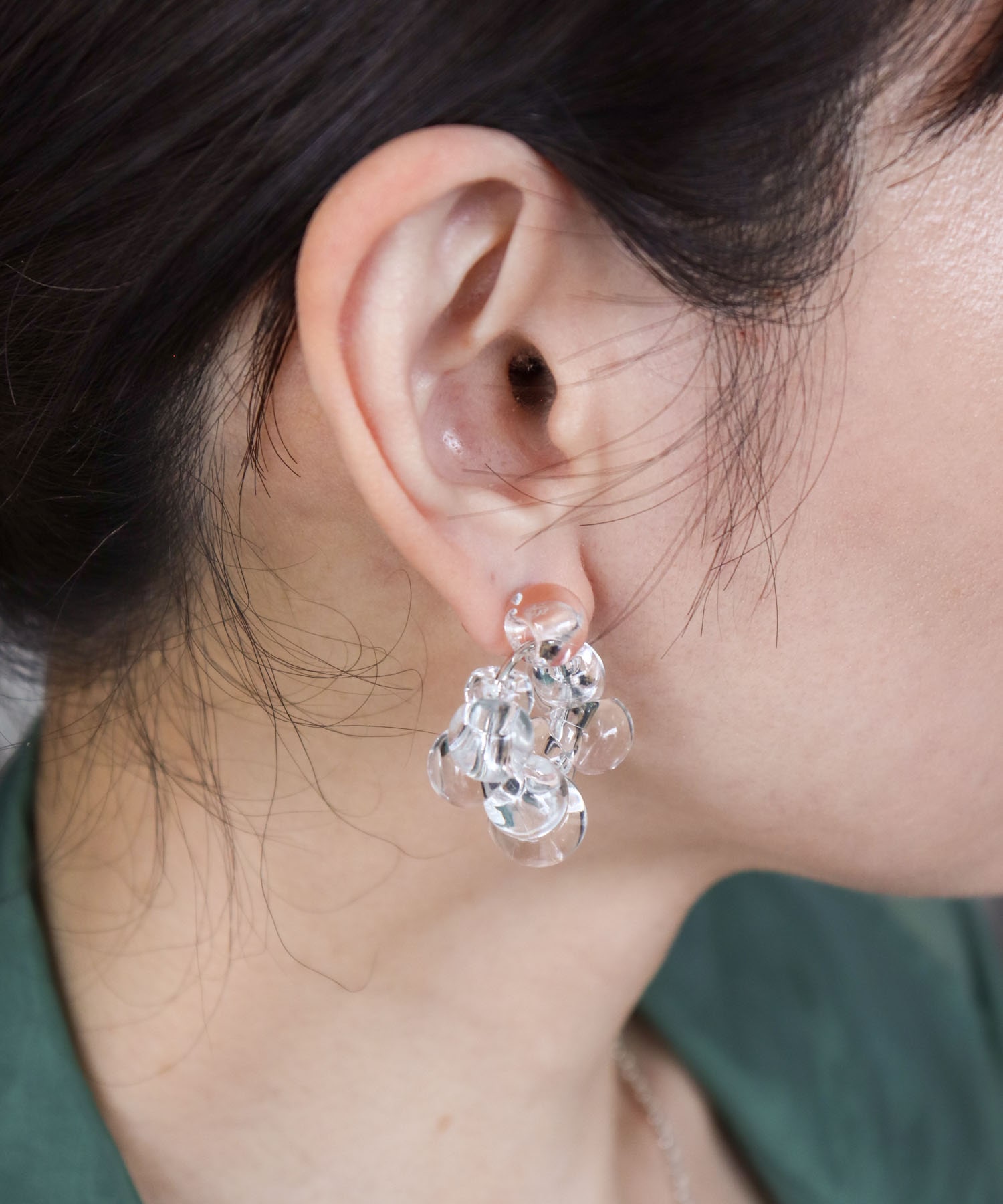 バブルリングクリアピアス
