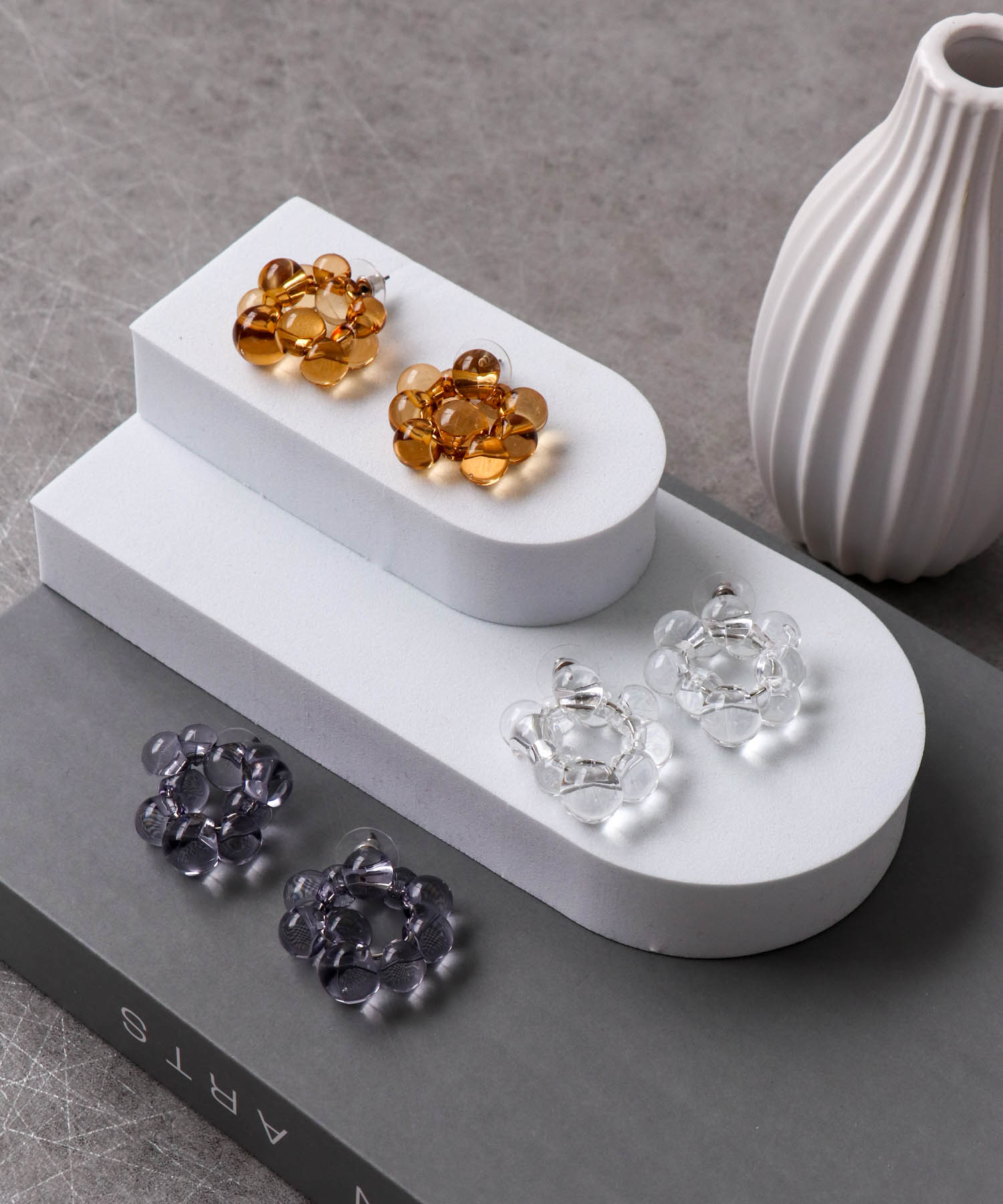 バブルリングクリアピアス