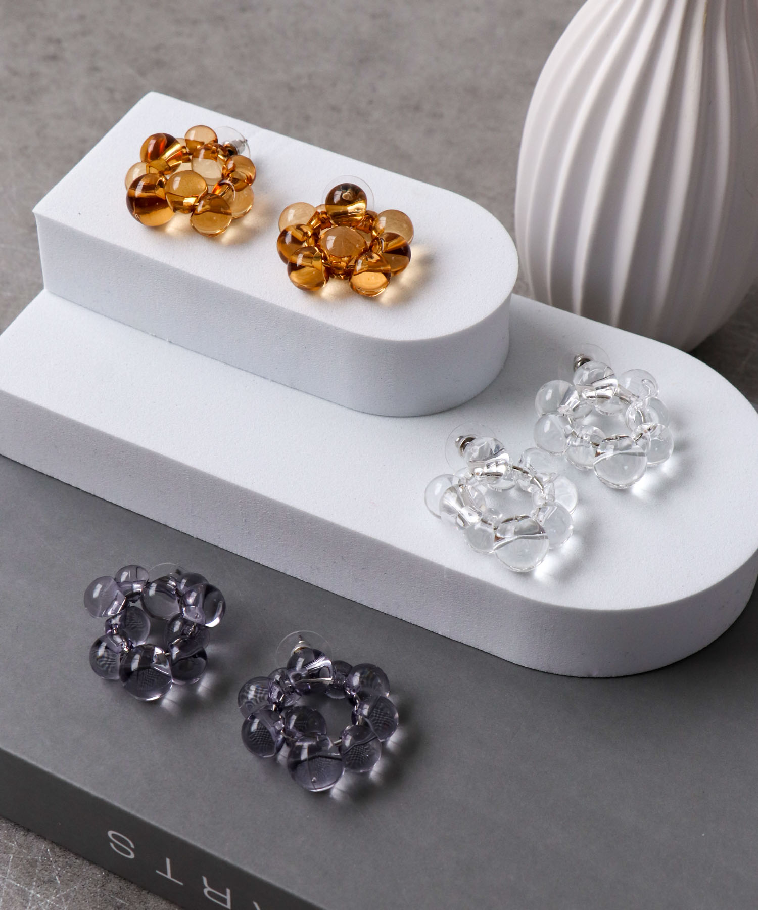 バブルリングクリアピアス