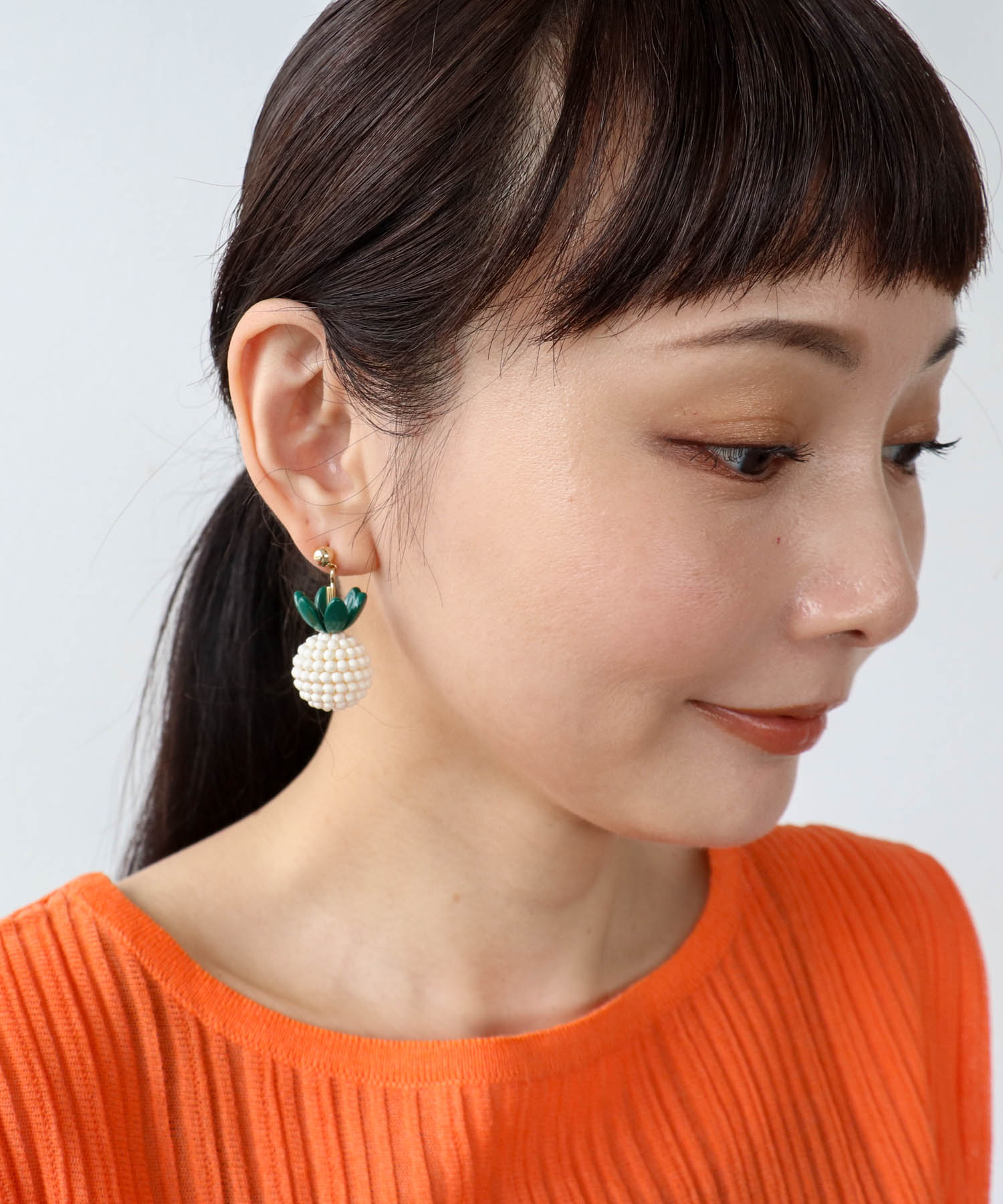 パイナップルビーズピアス