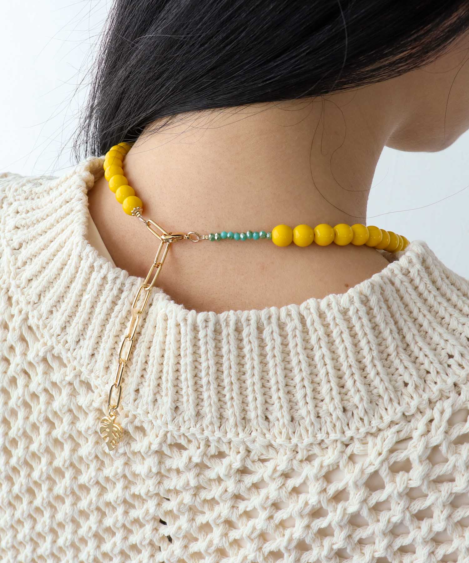 フラワーチャームカラーネックレス