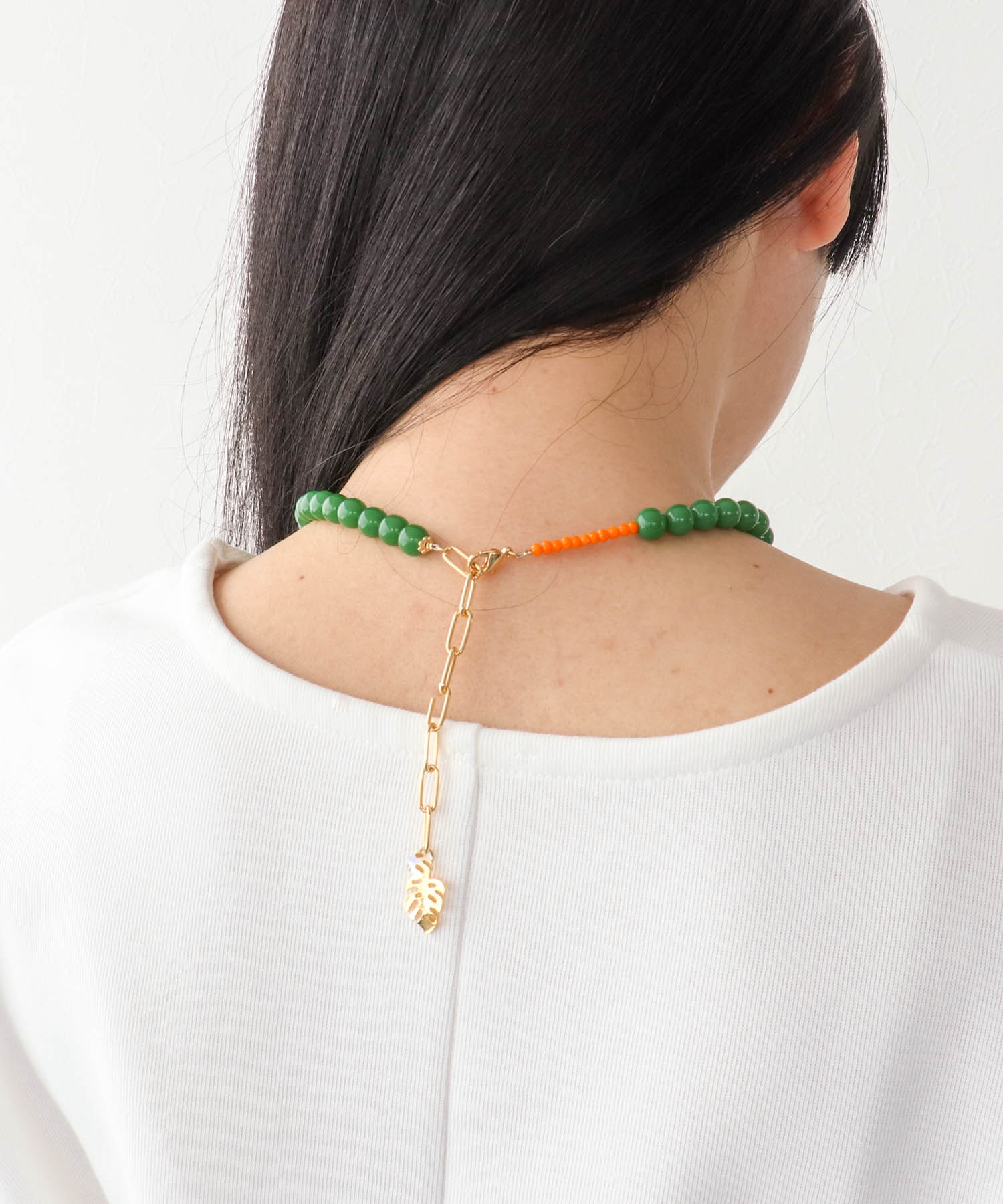 フラワーチャームカラーネックレス