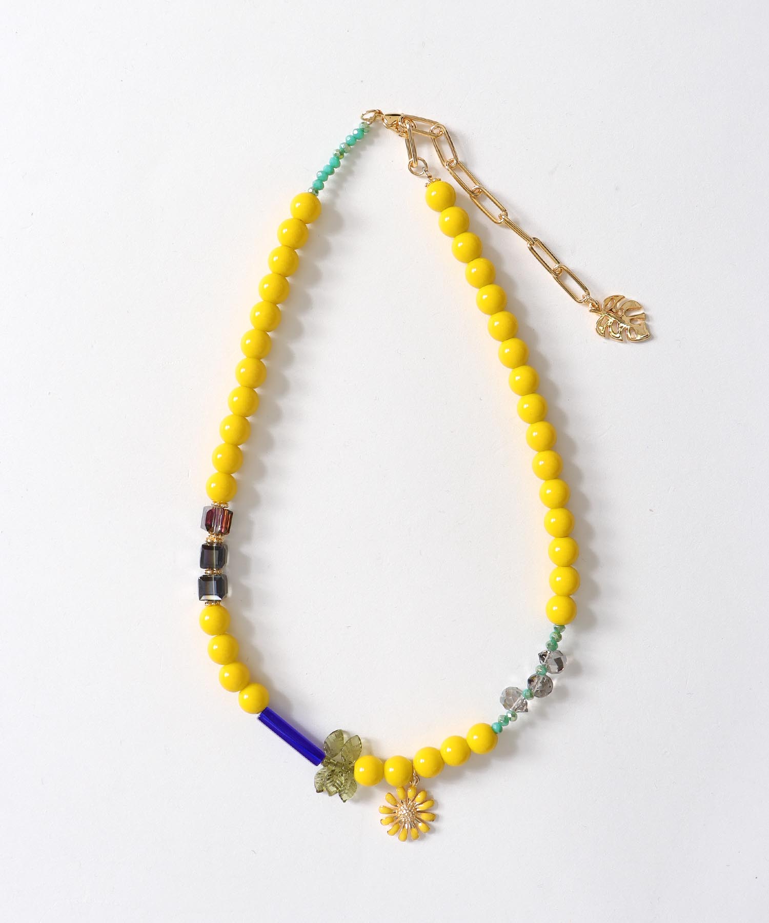 フラワーチャームカラーネックレス