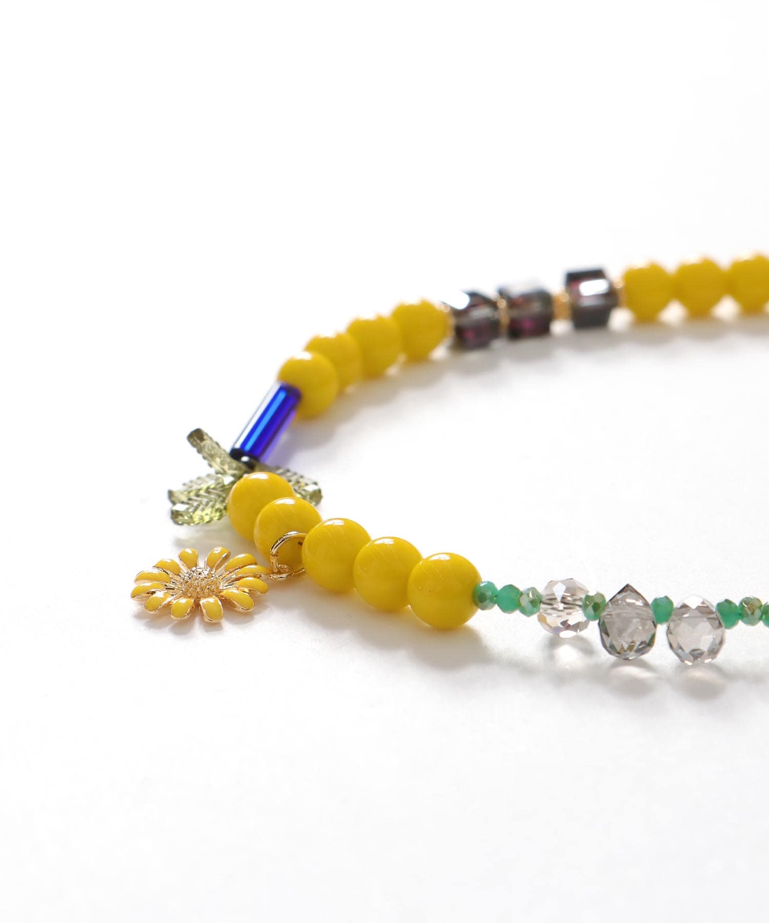フラワーチャームカラーネックレス