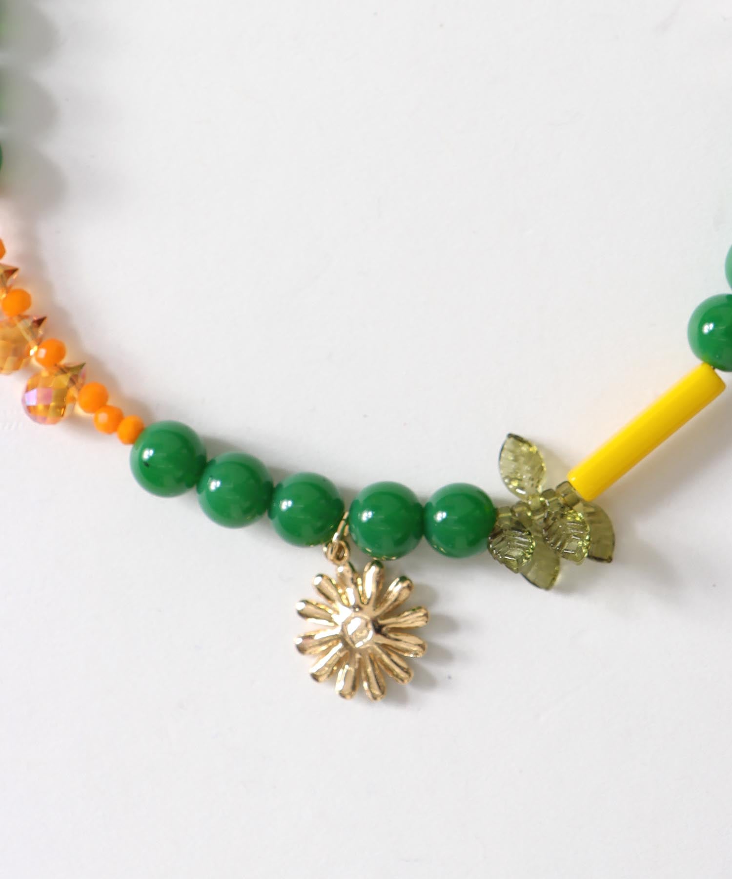 フラワーチャームカラーネックレス