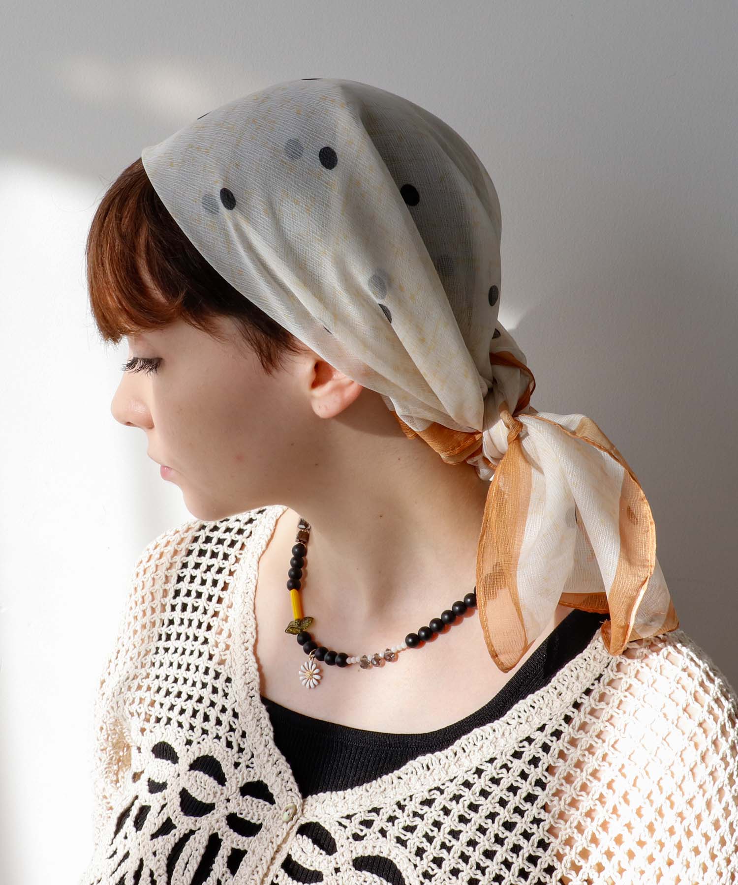 フラワーチャームカラーネックレス