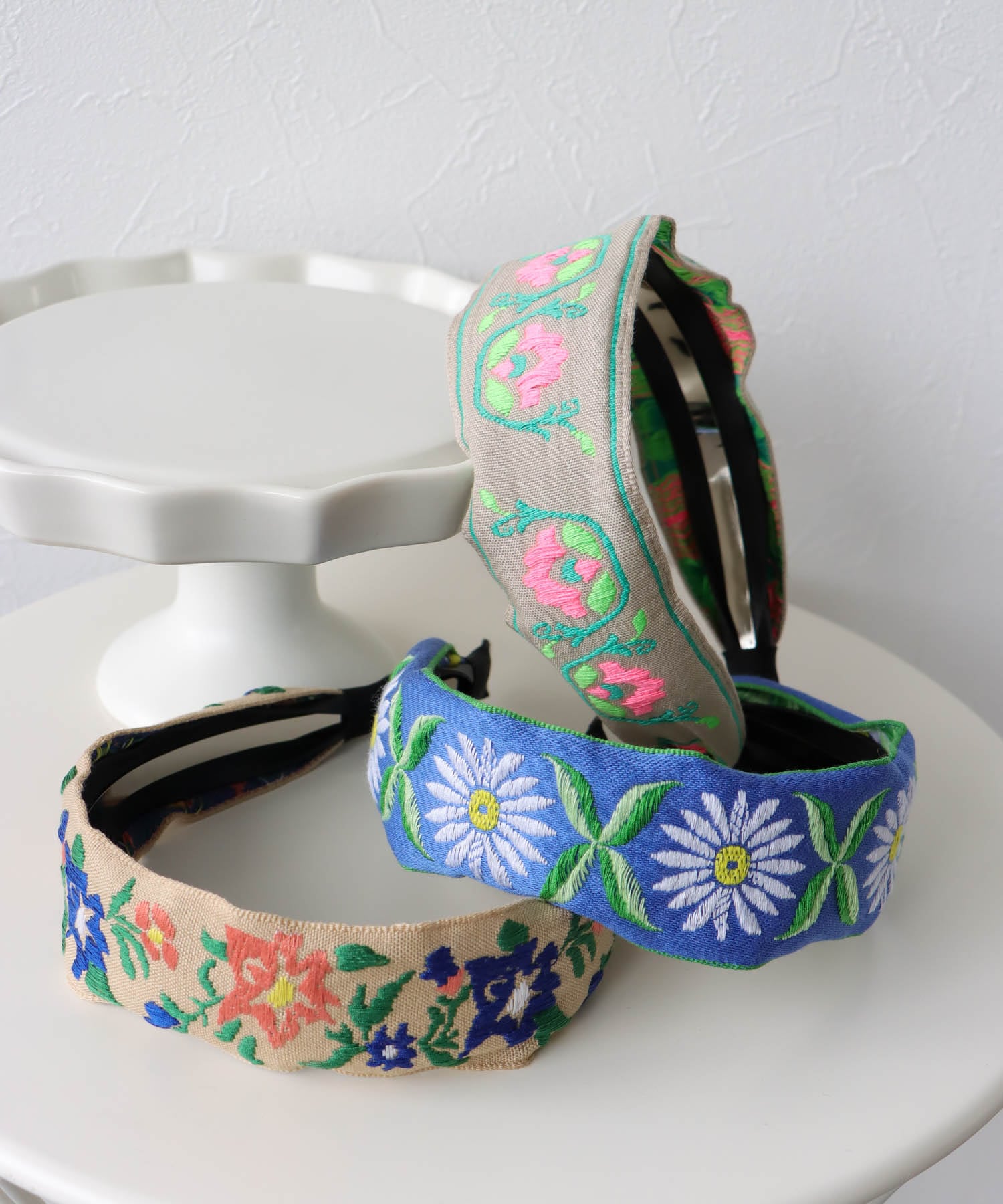 刺繍テープカチューシャ