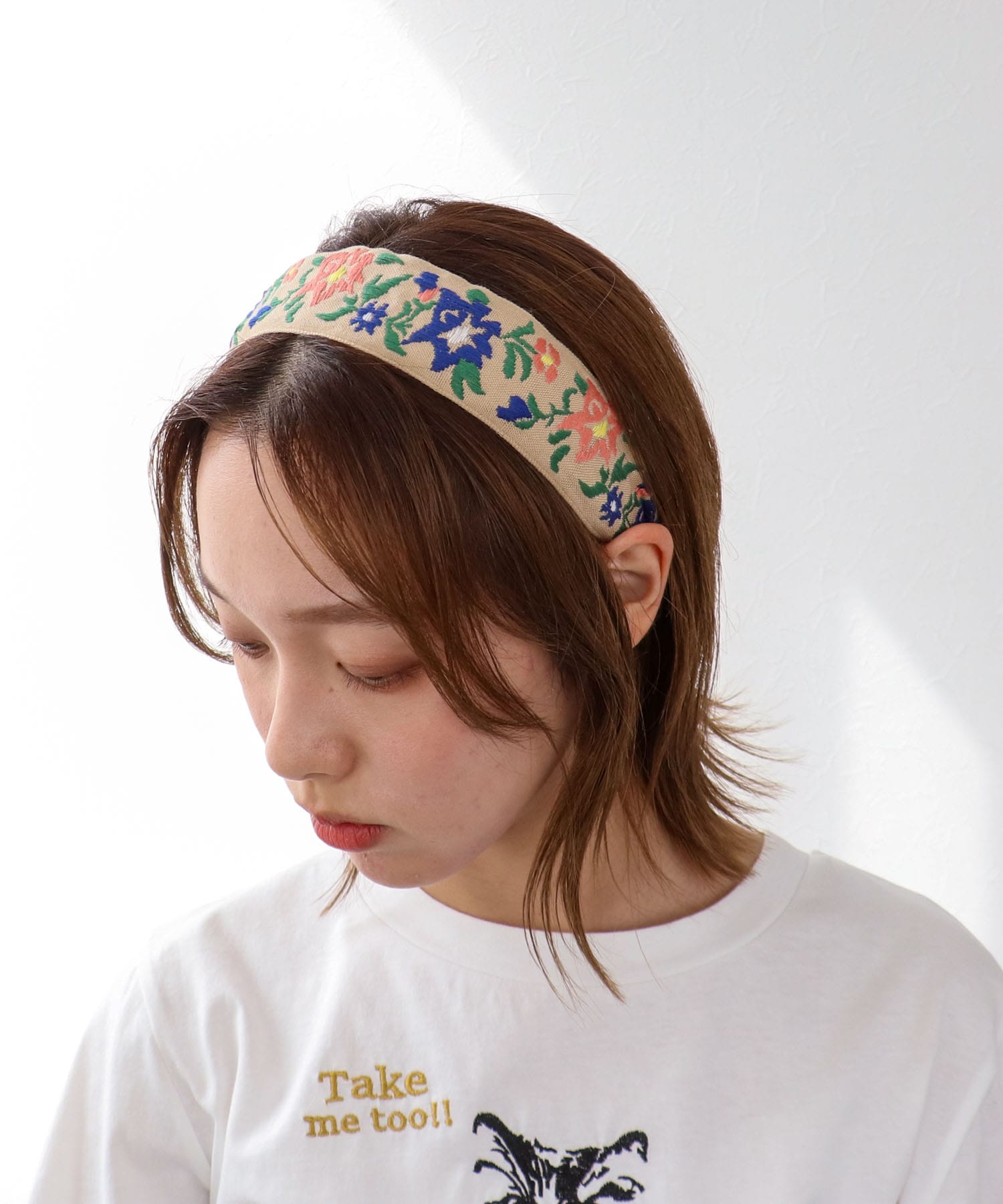 刺繍テープカチューシャ