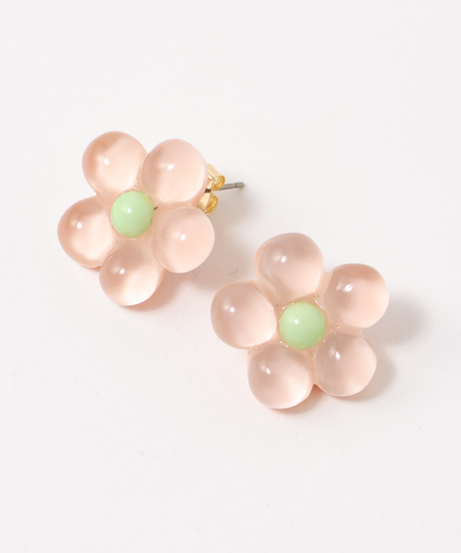 パステルクリアフラワーピアス
