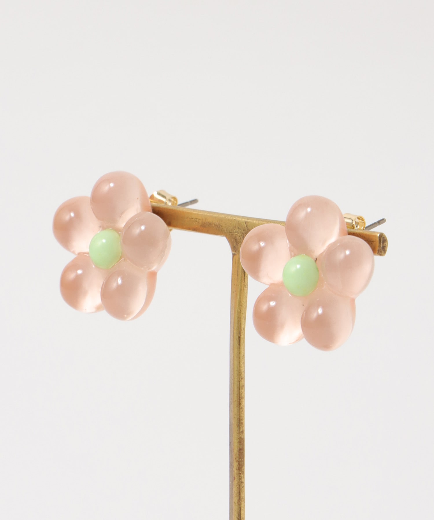 パステルクリアフラワーピアス