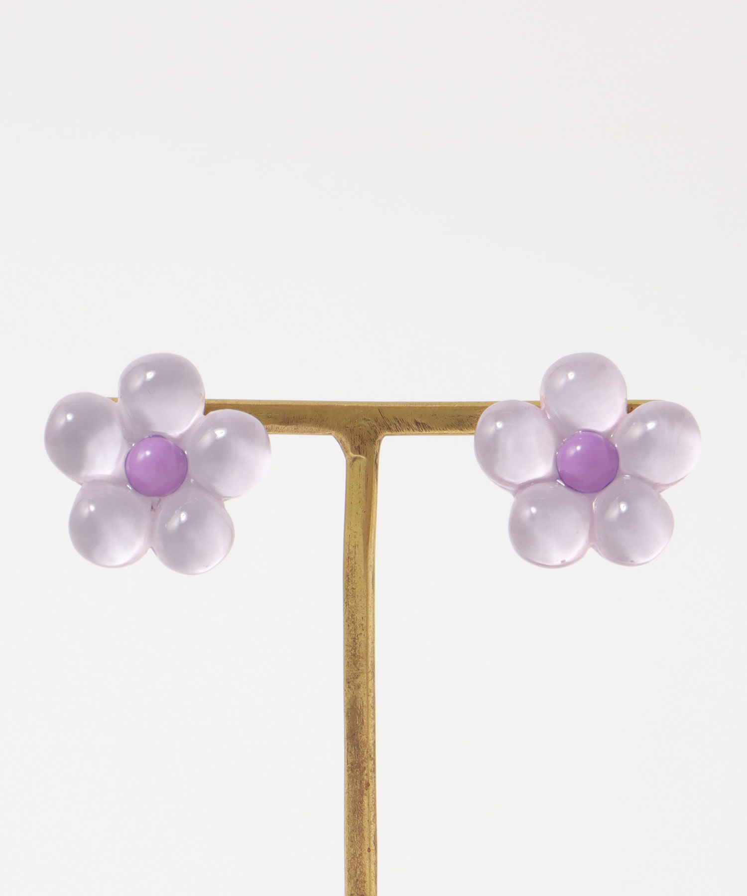 パステルクリアフラワーピアス