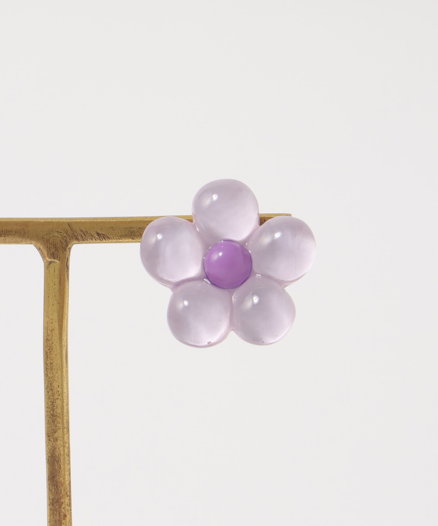 パステルクリアフラワーピアス