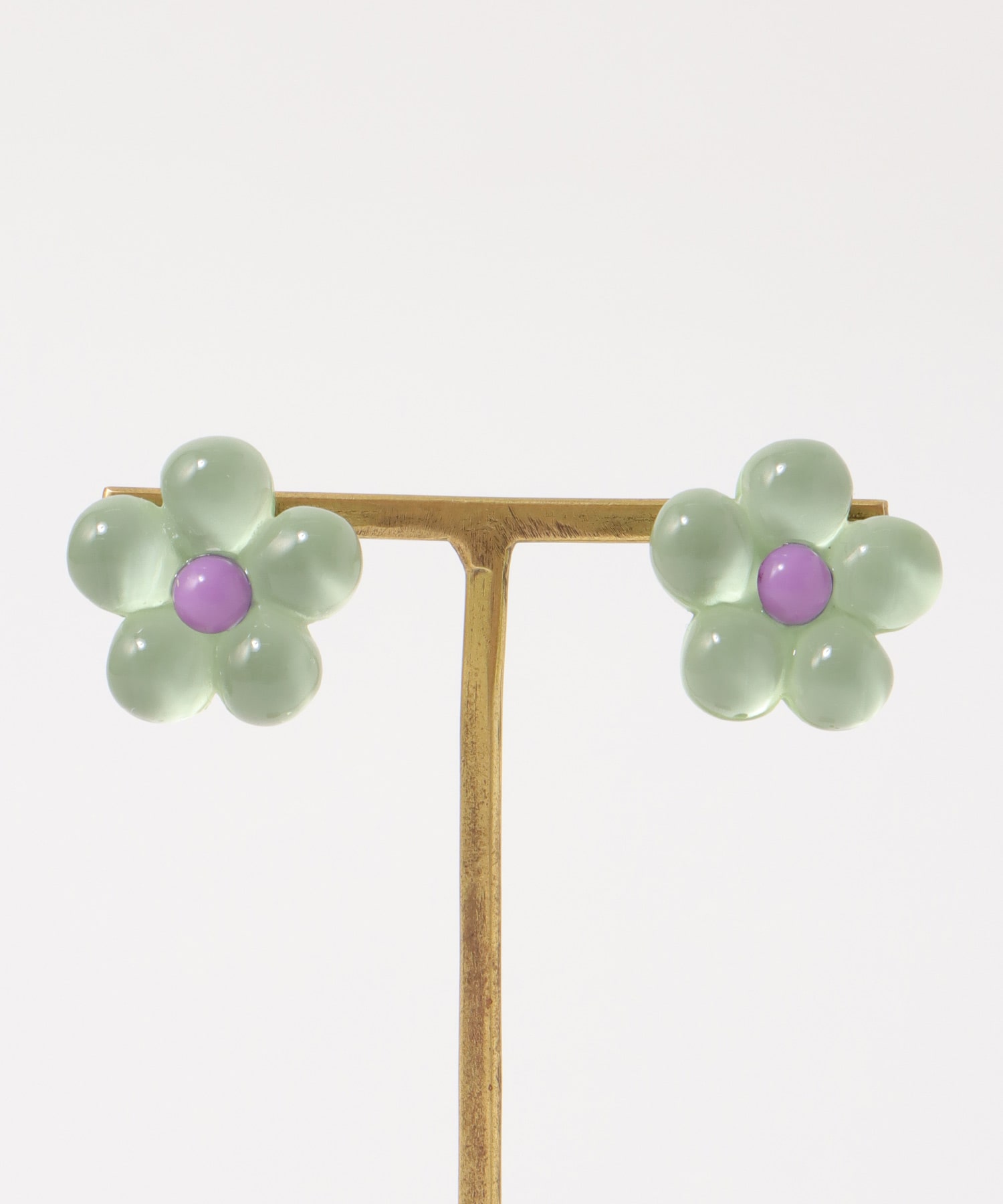 パステルクリアフラワーピアス