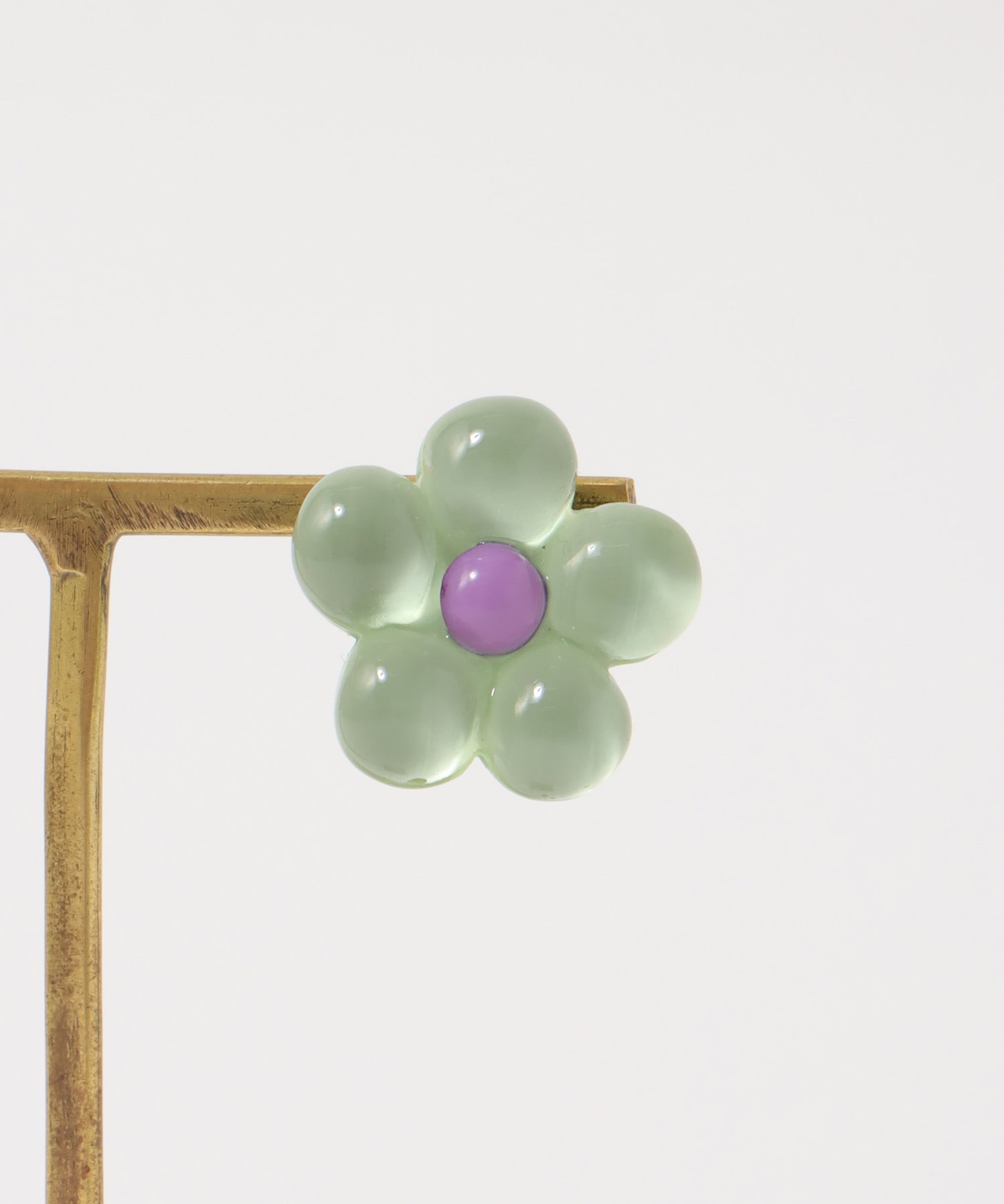 パステルクリアフラワーピアス