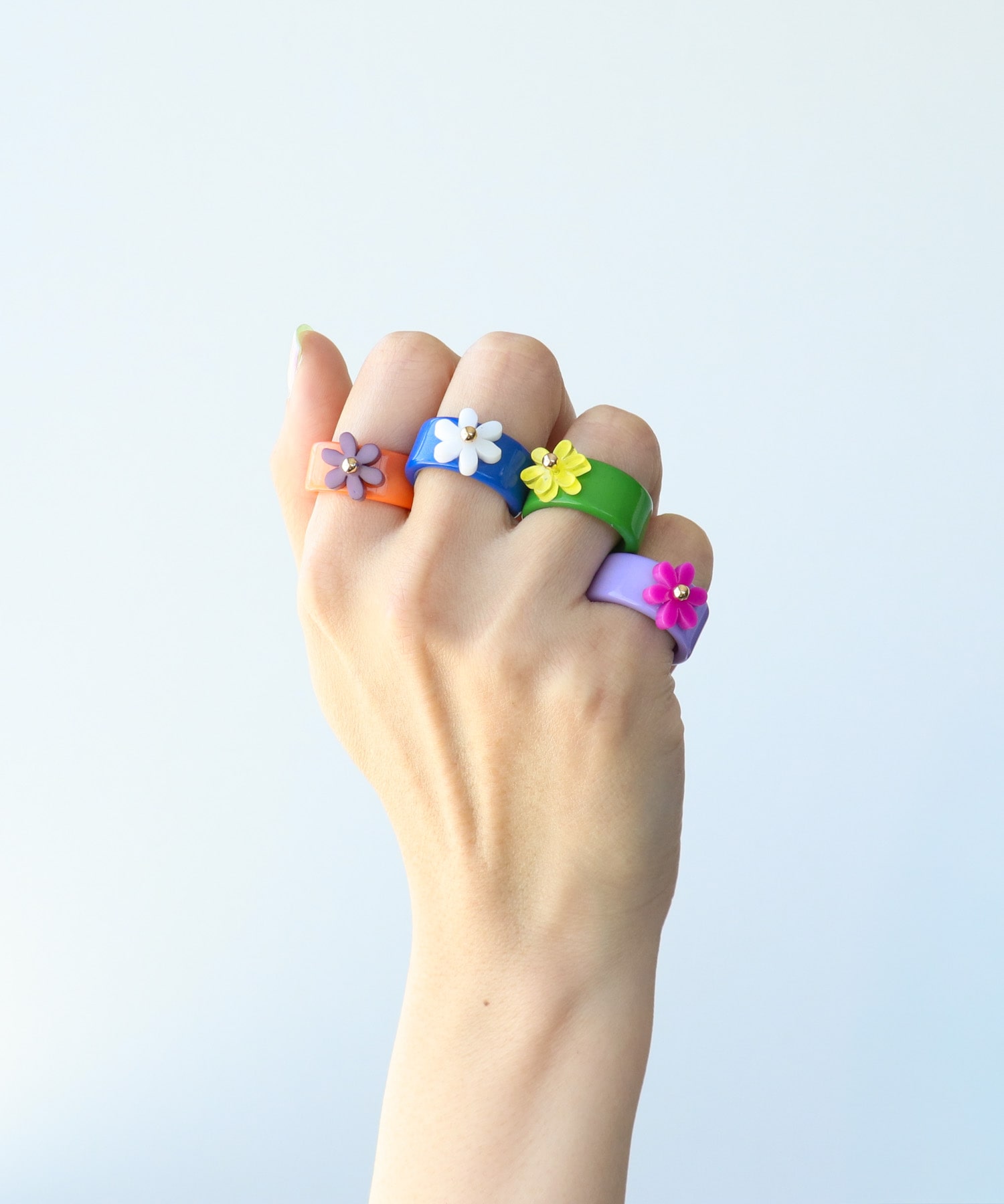 バイカラーフラワーリング