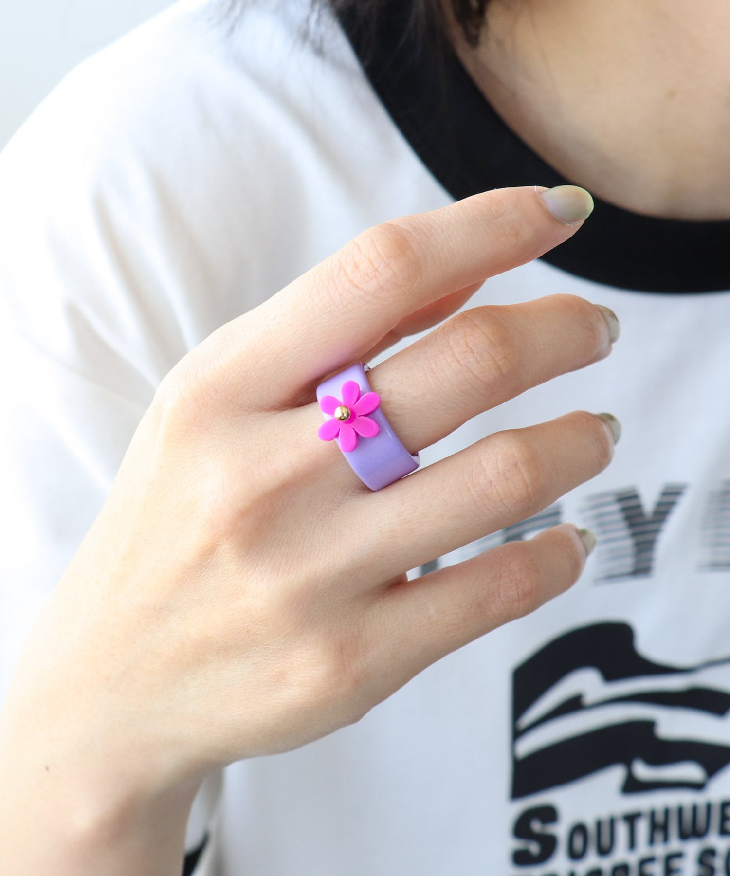 バイカラーフラワーリング