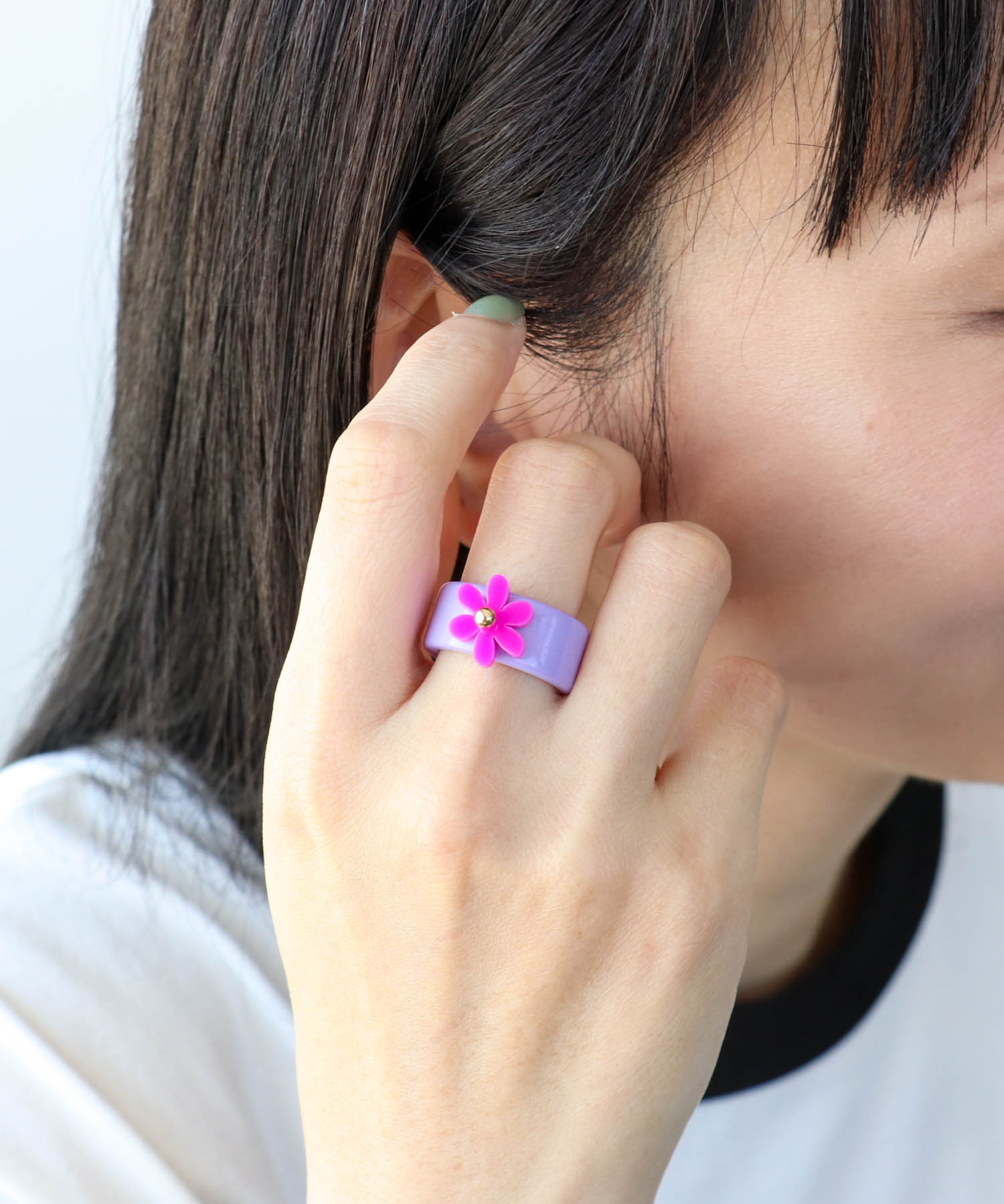 バイカラーフラワーリング