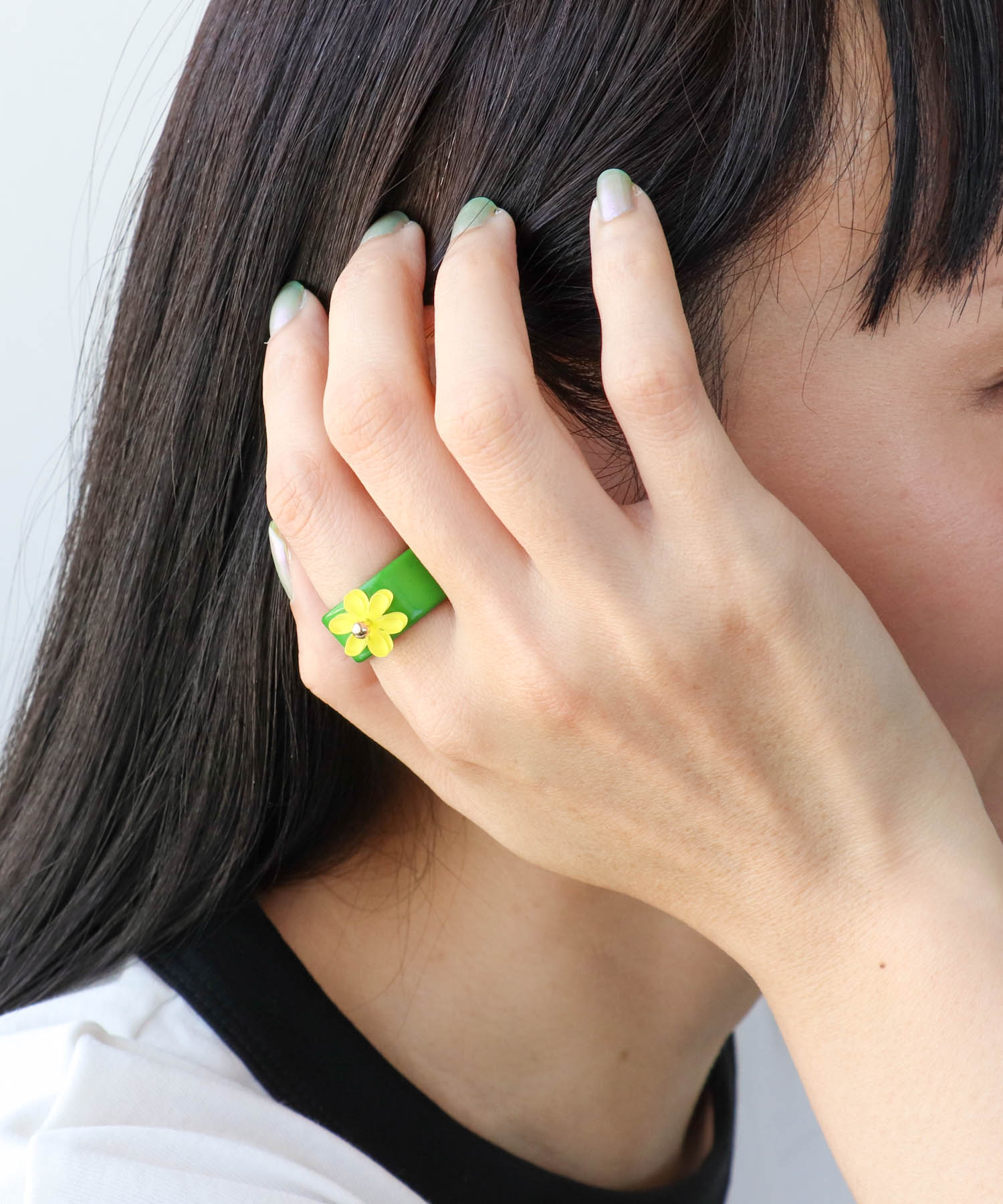 バイカラーフラワーリング