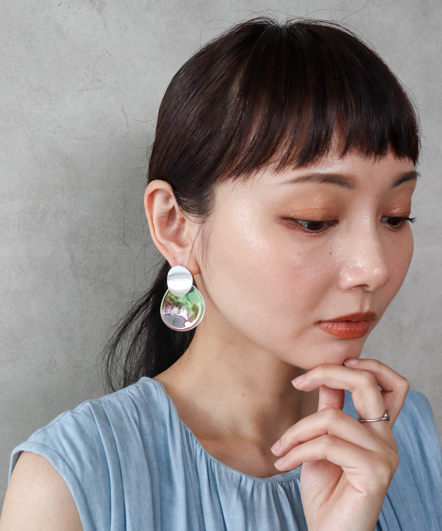 オーロラプレートピアス