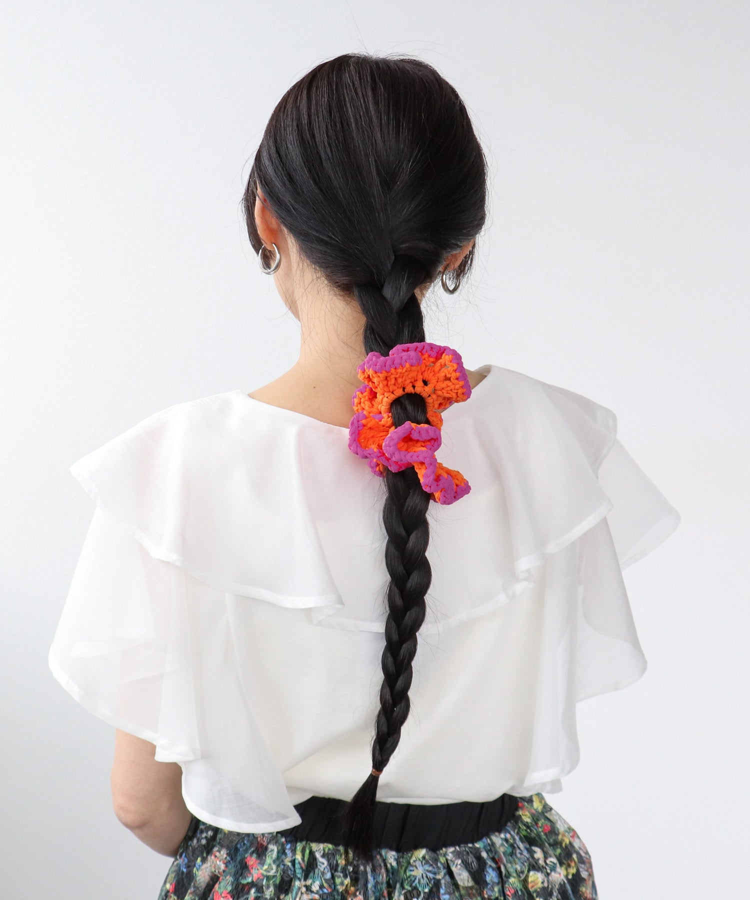 かぎ針パイピングシュシュ