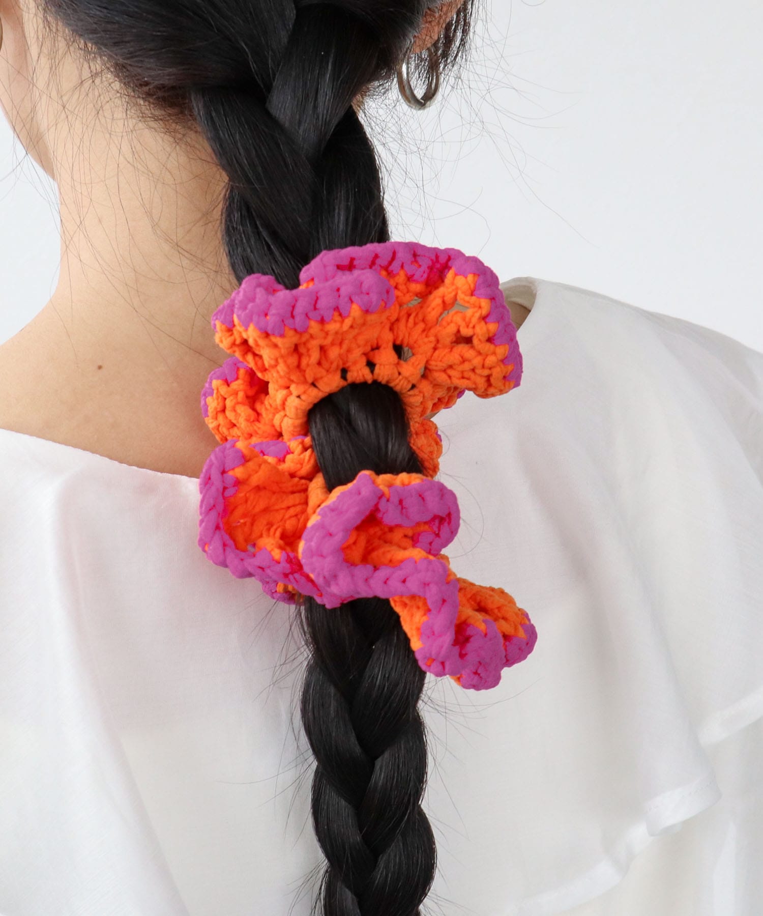 かぎ針パイピングシュシュ