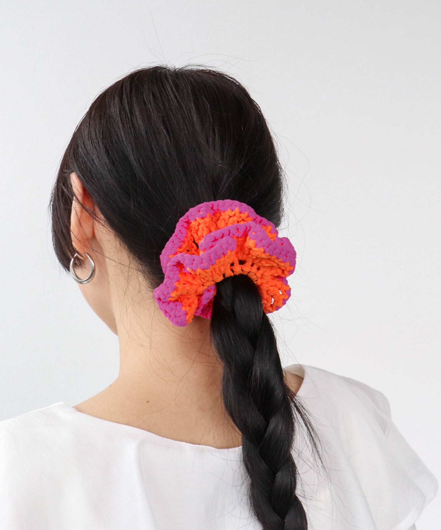 かぎ針パイピングシュシュ