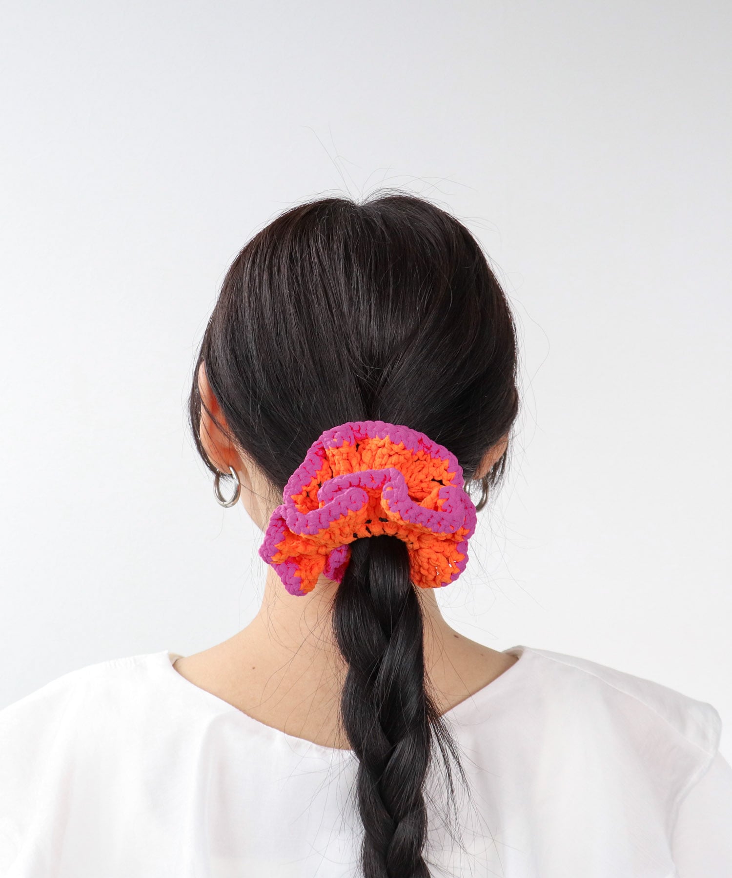 かぎ針パイピングシュシュ