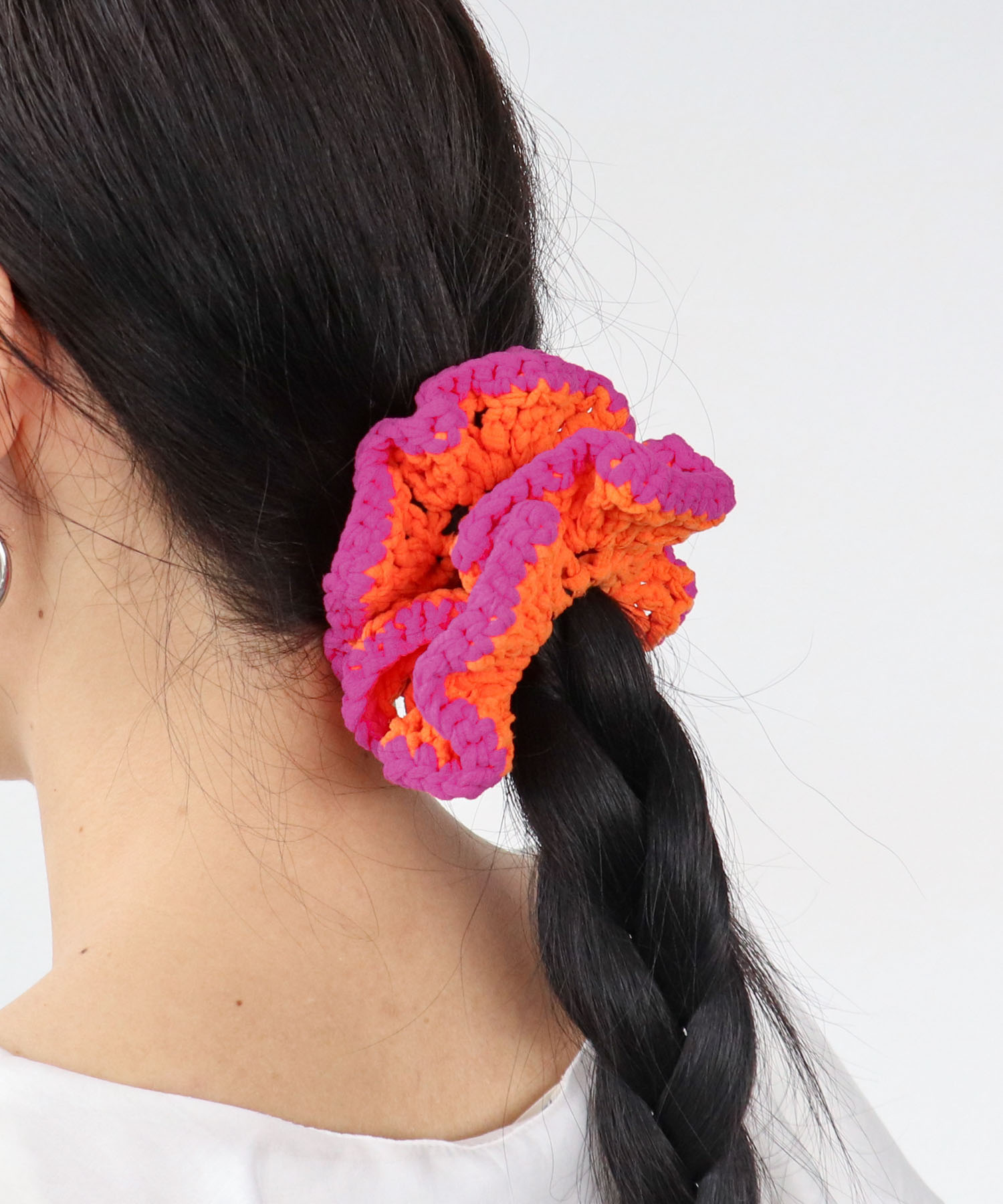 かぎ針パイピングシュシュ