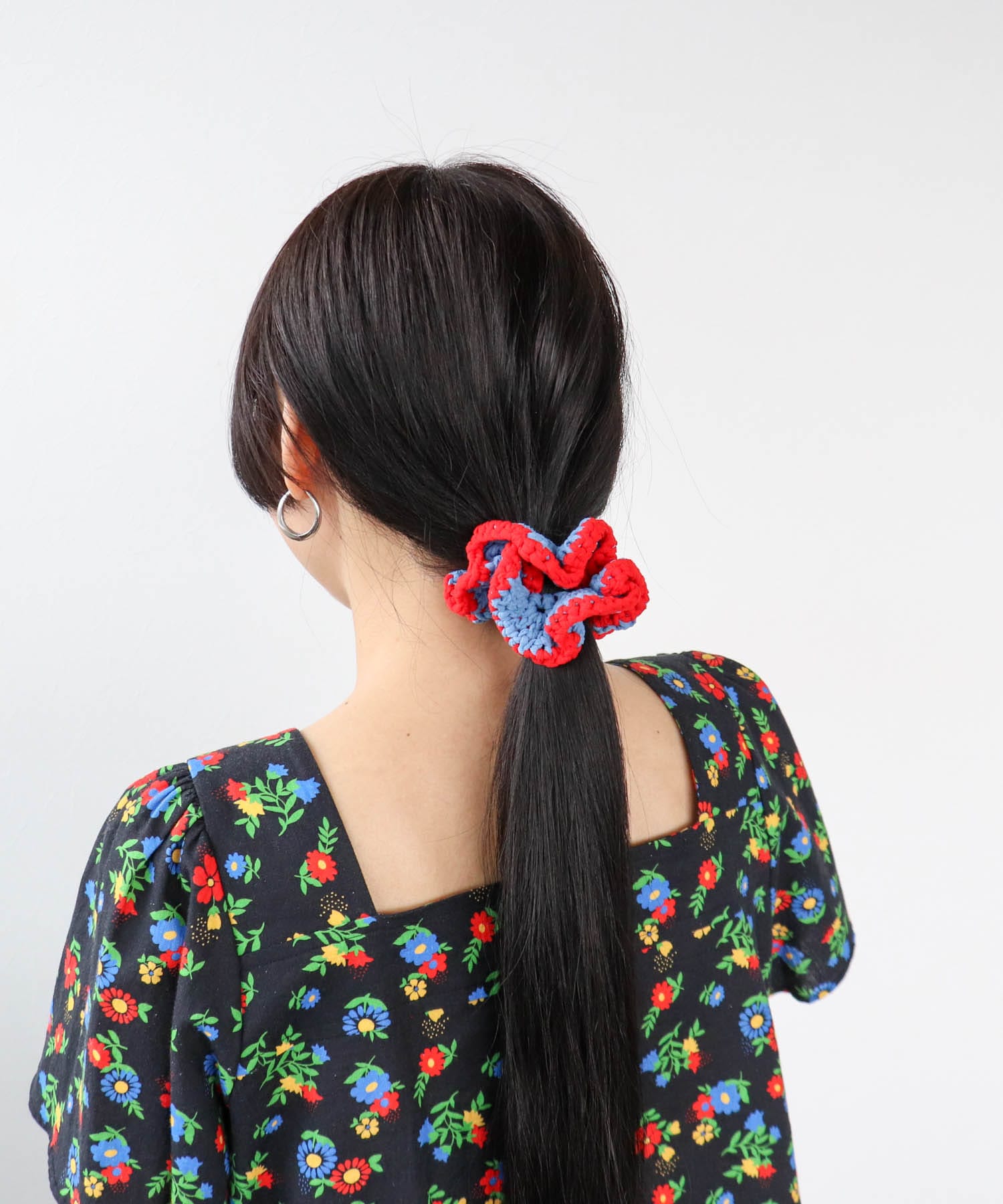 かぎ針パイピングシュシュ