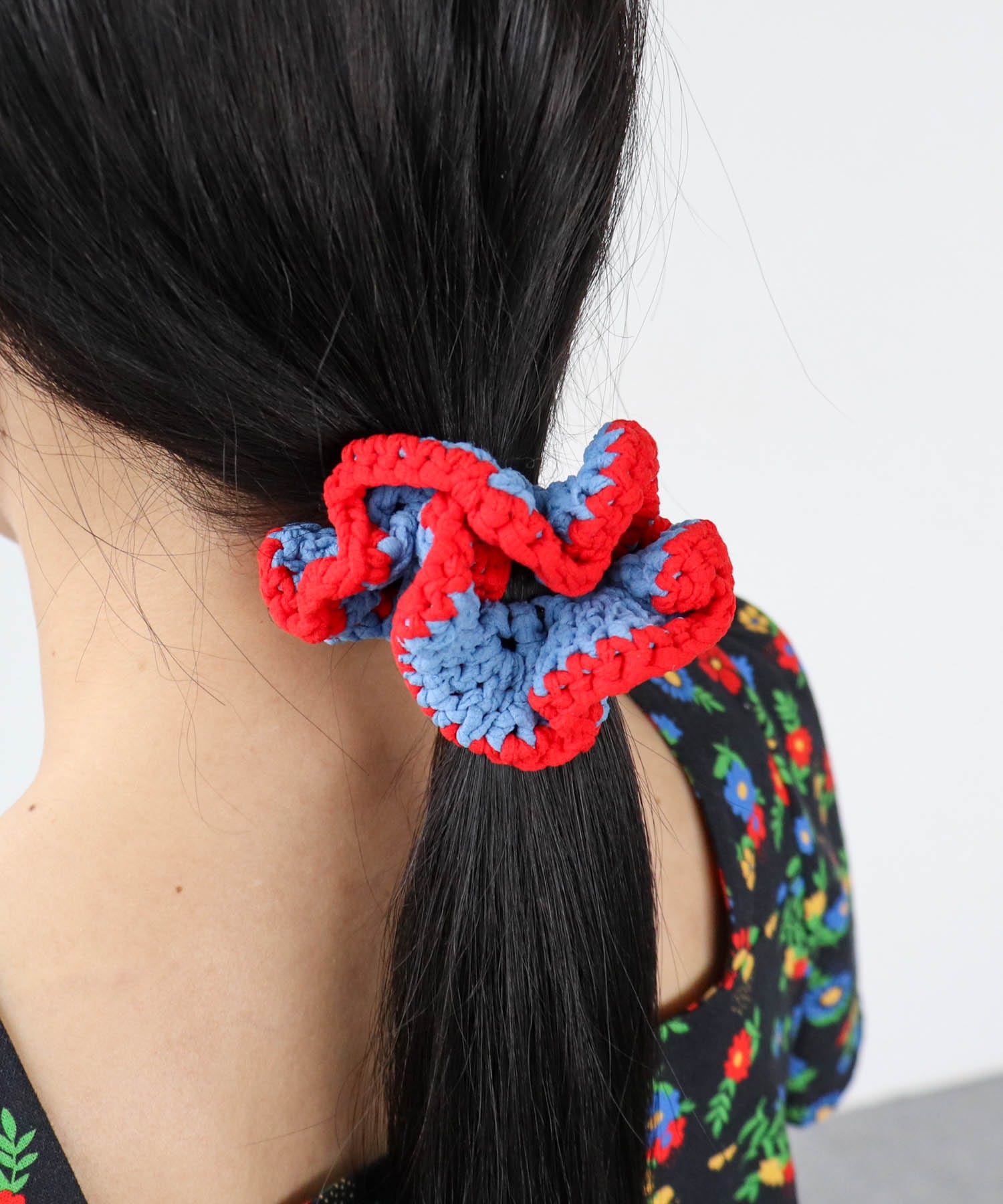 かぎ針パイピングシュシュ