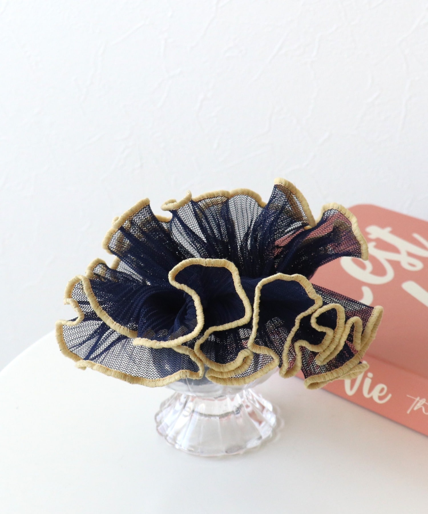 チュールパイピングハーフシュシュ