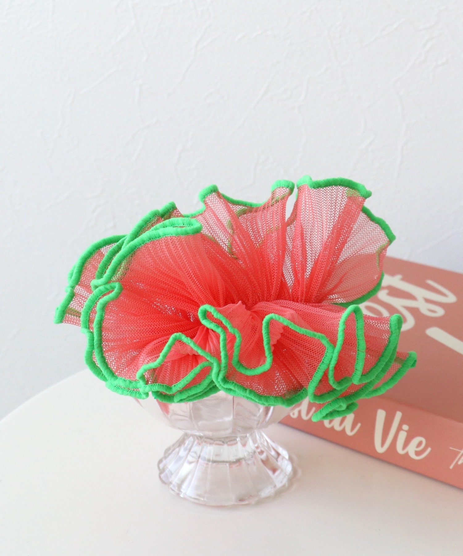 チュールパイピングハーフシュシュ