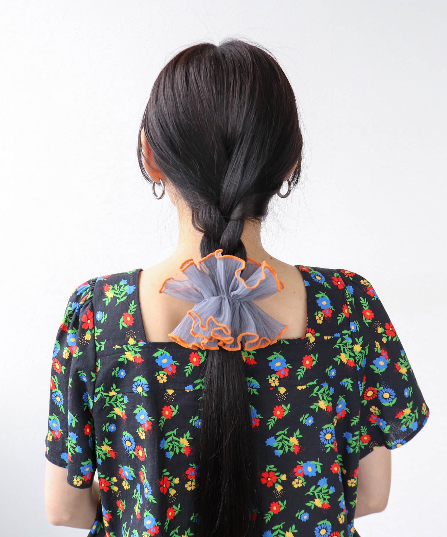 チュールパイピングハーフシュシュ