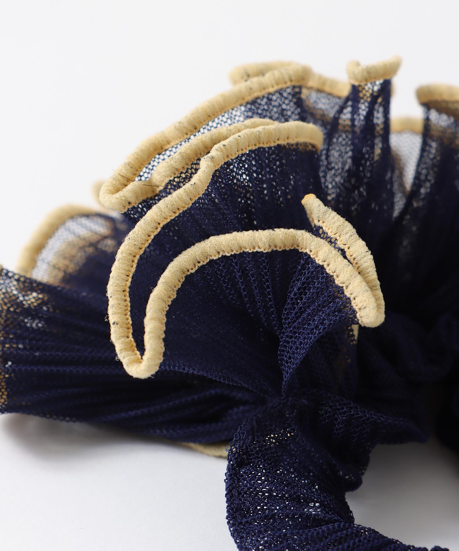 チュールパイピングハーフシュシュ