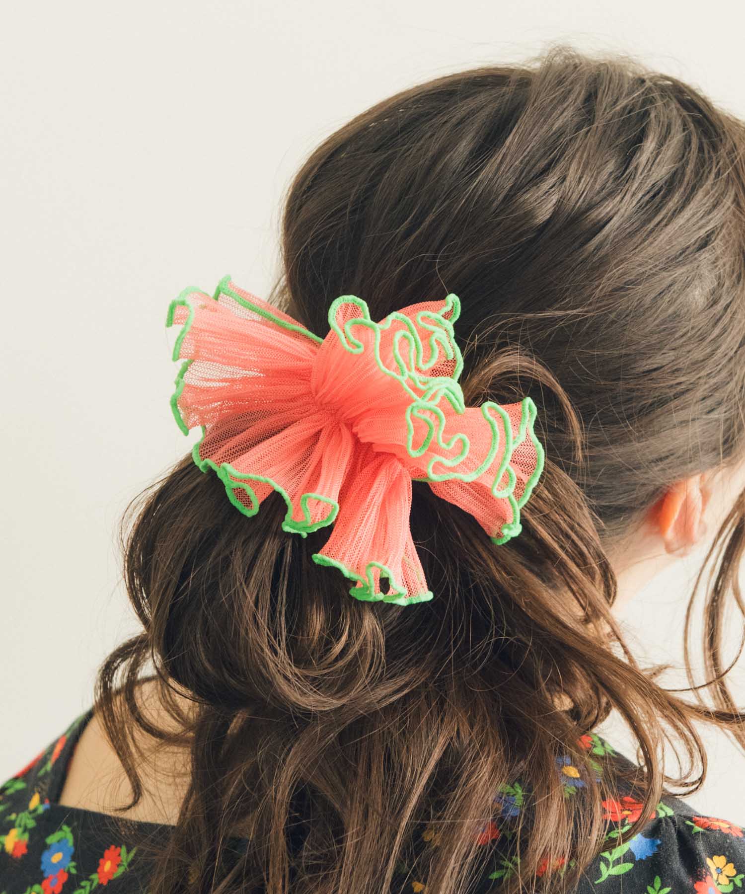 チュールパイピングハーフシュシュ