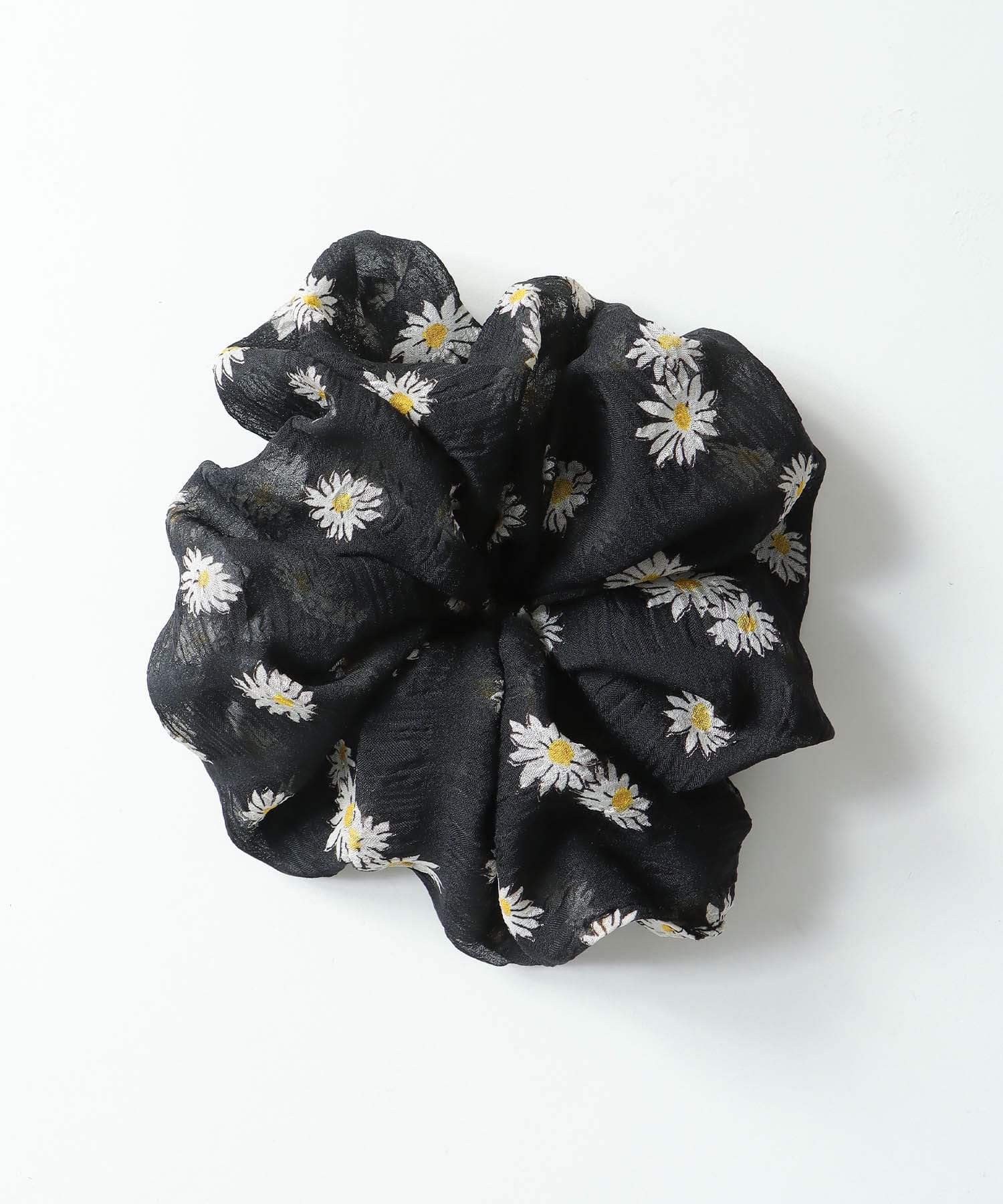 シフォンフラワーダブルシュシュ