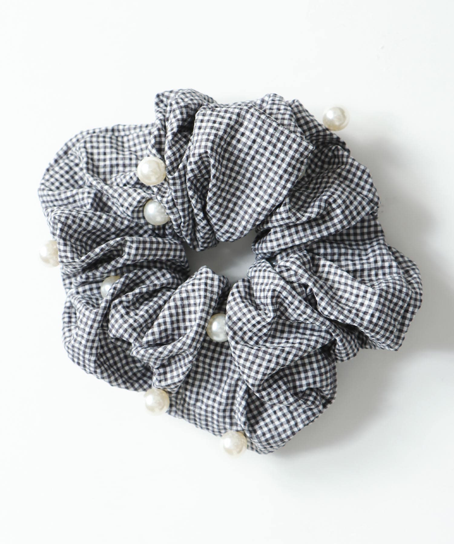 エンボスギンガムパールシュシュ