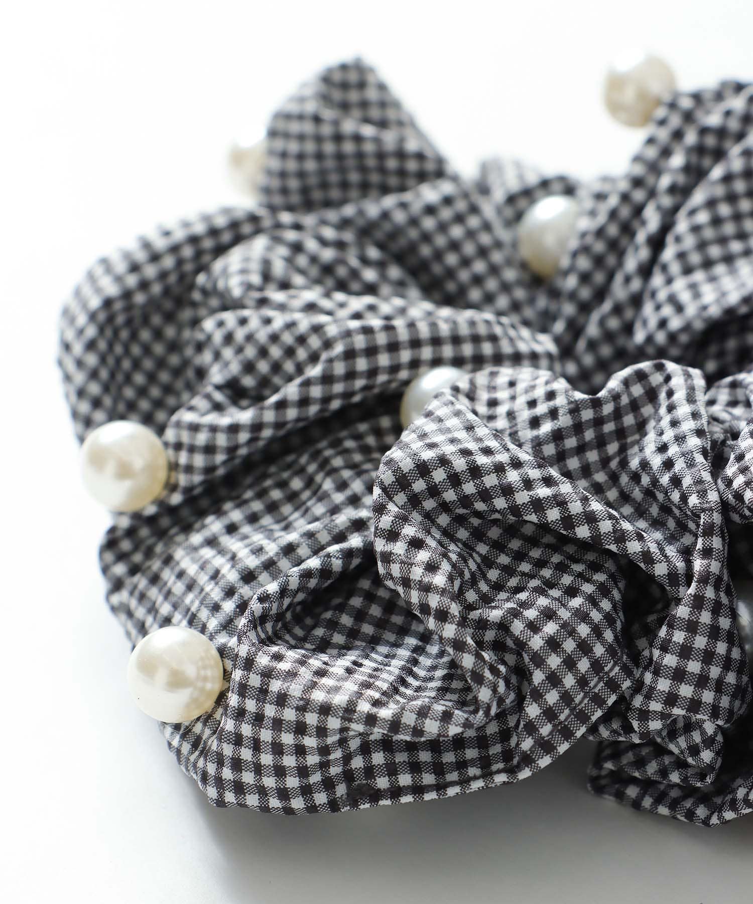 エンボスギンガムパールシュシュ