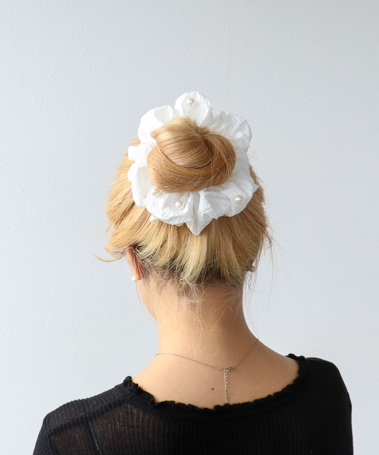 エンボスギンガムパールシュシュ