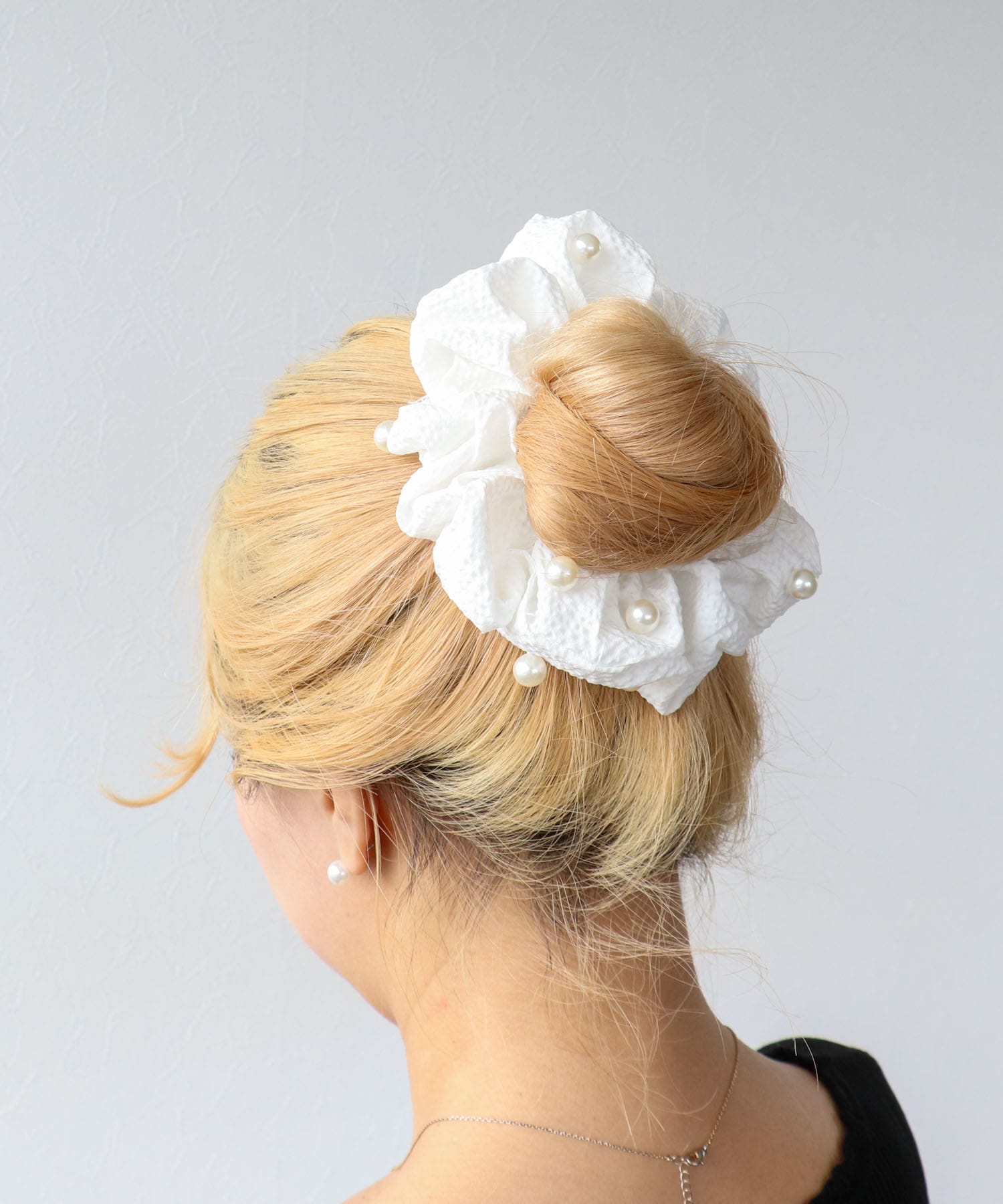 エンボスギンガムパールシュシュ