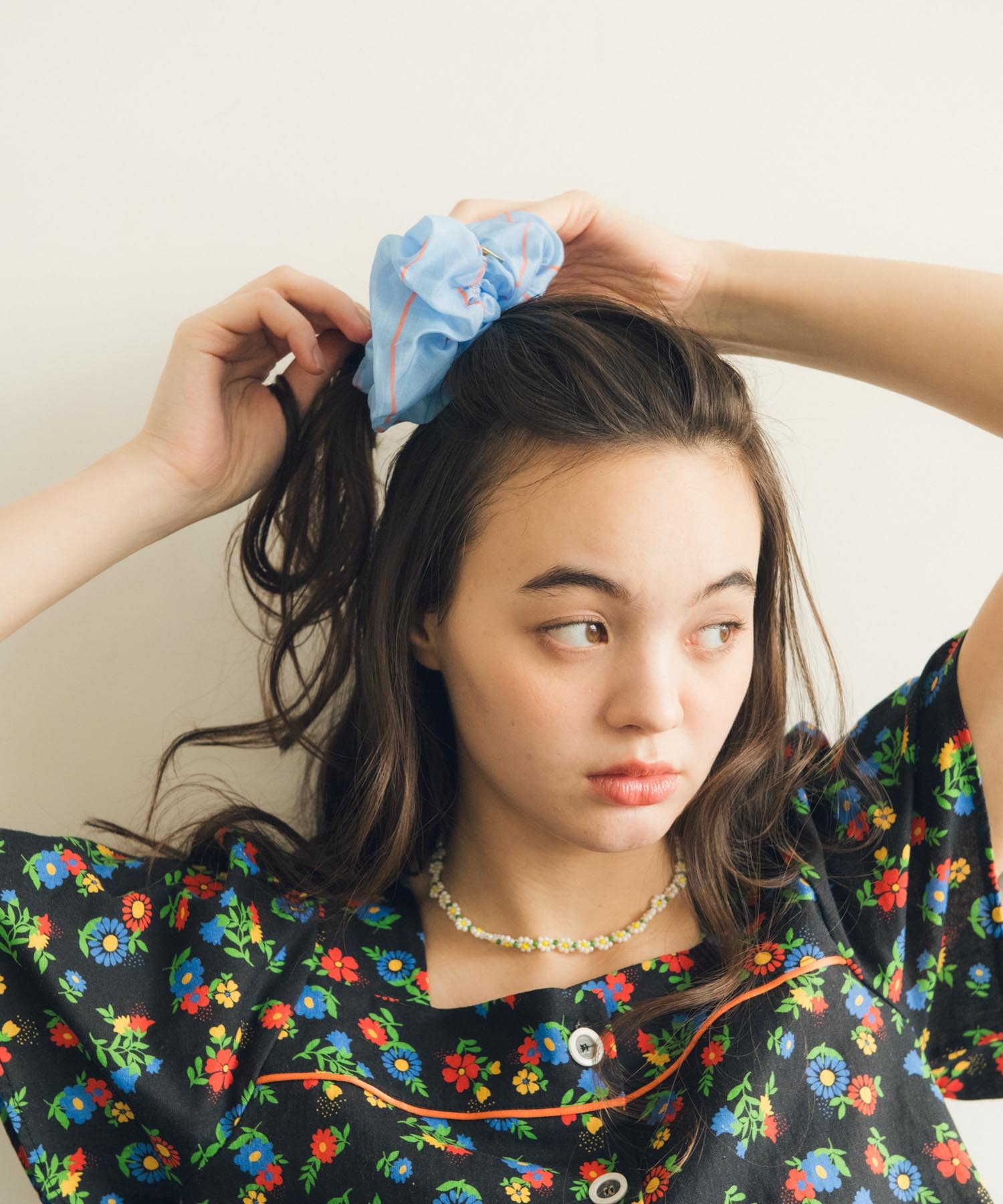 ボーダーステッチシュシュ