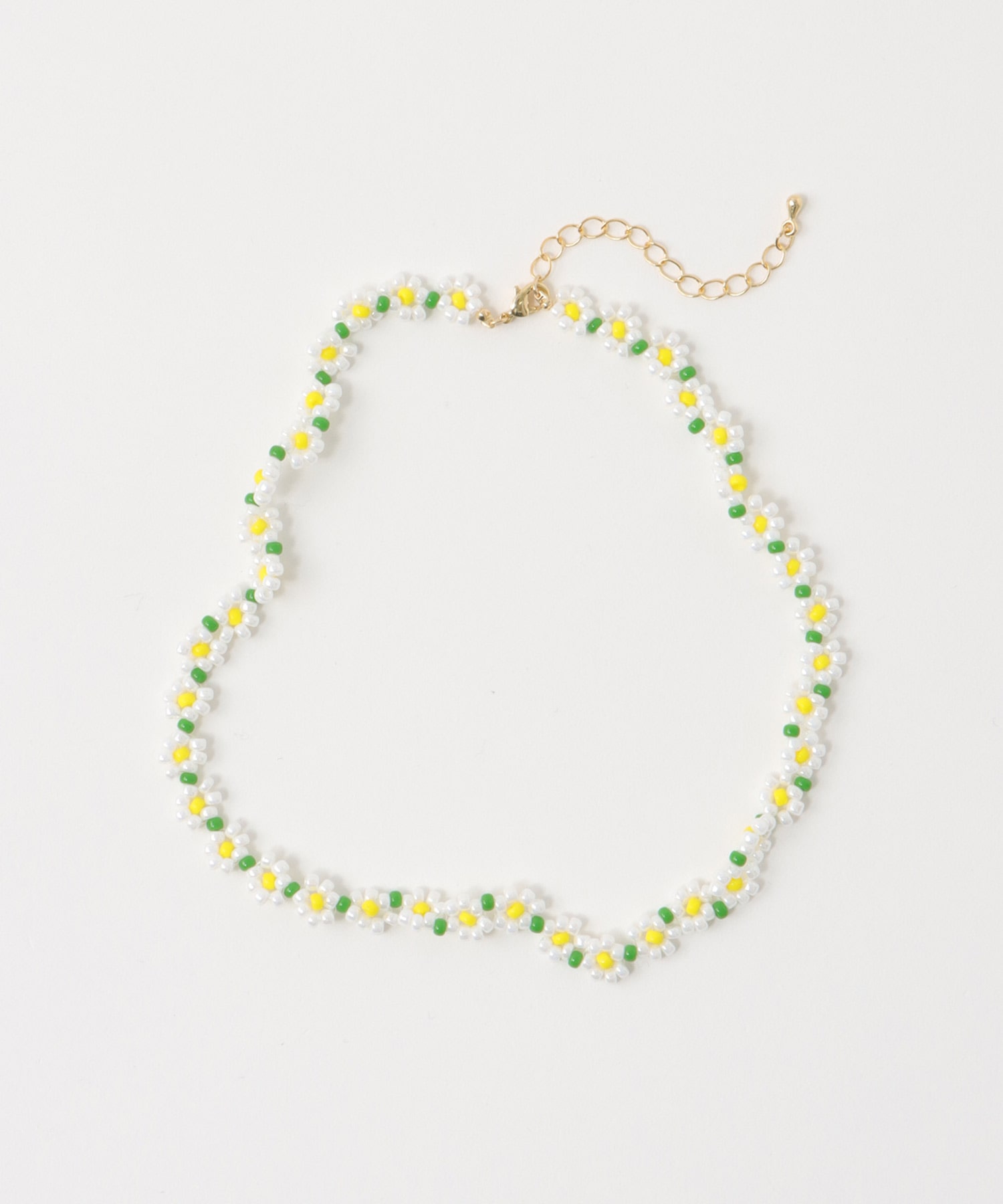 フラワービーズネックレス