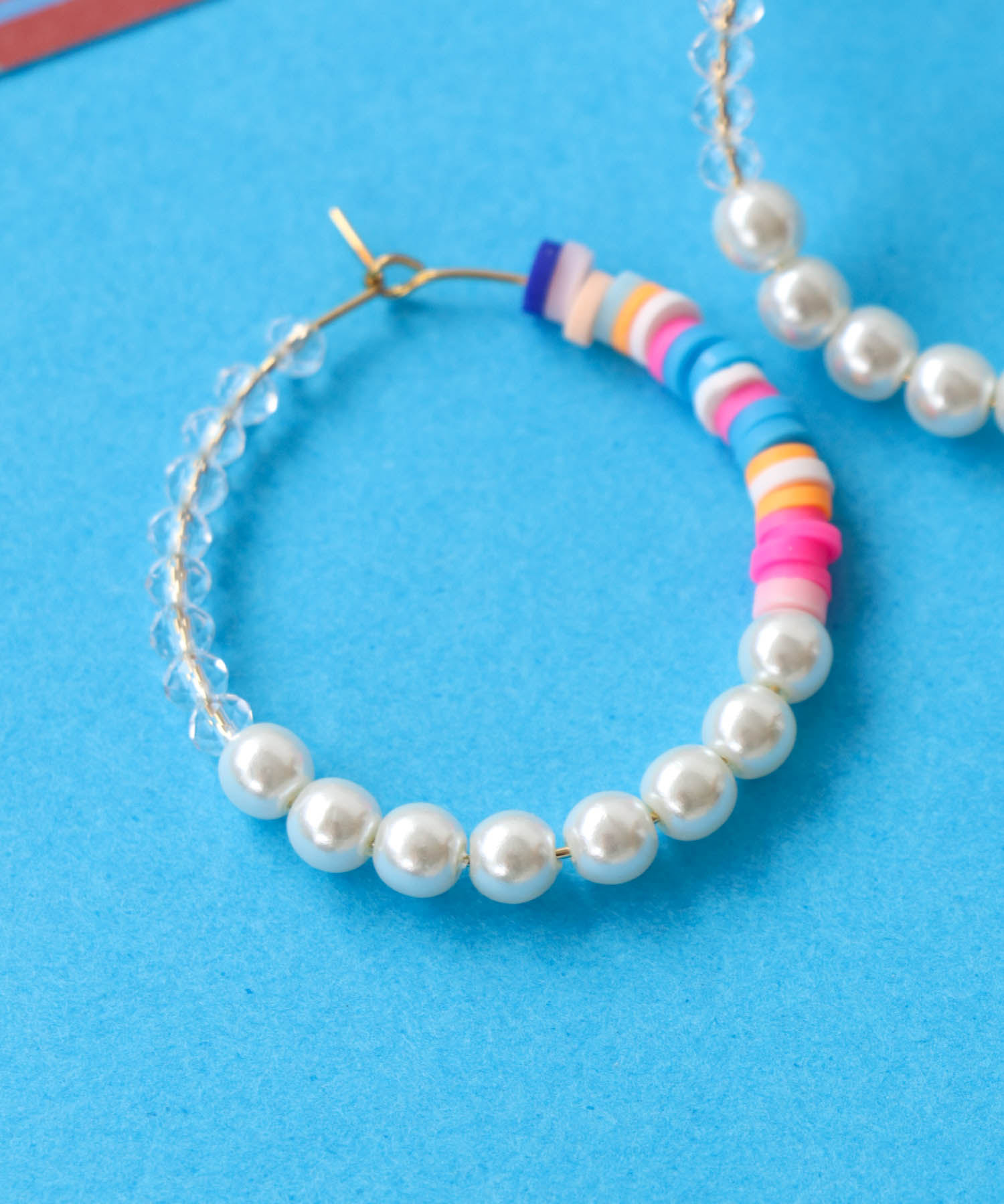 マルチチップ×パールフープピアス