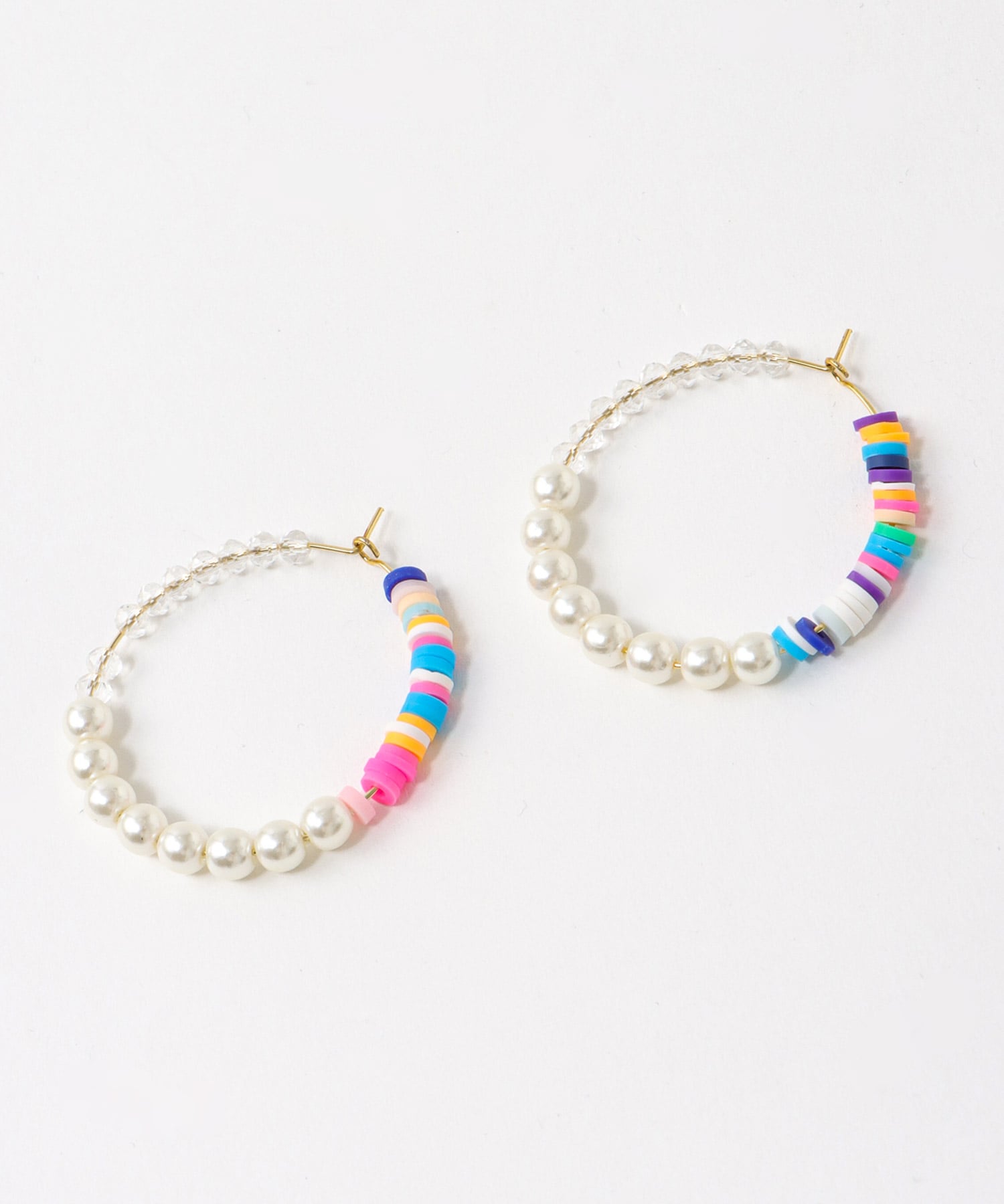 マルチチップ×パールフープピアス
