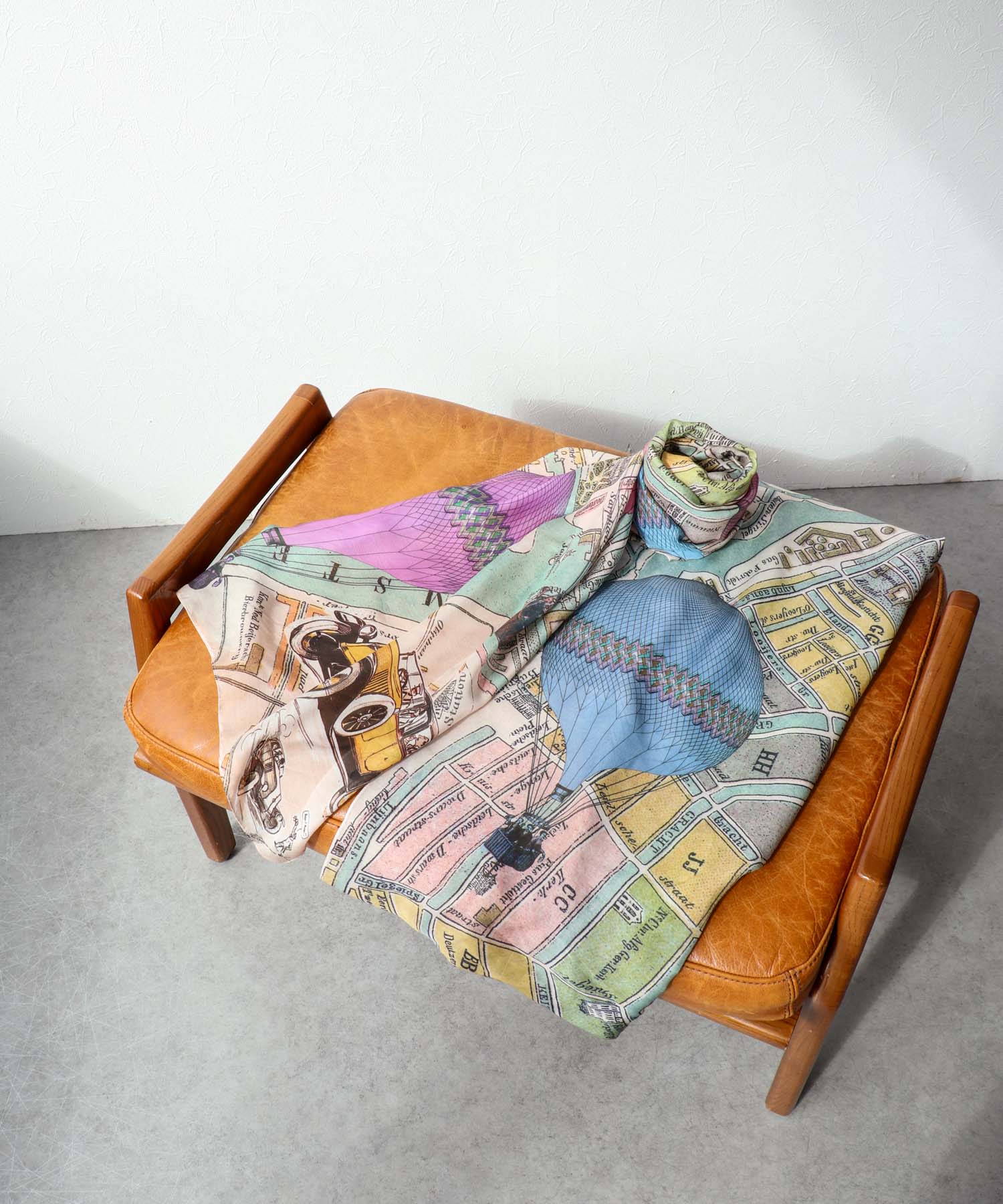 気球柄プリントショール